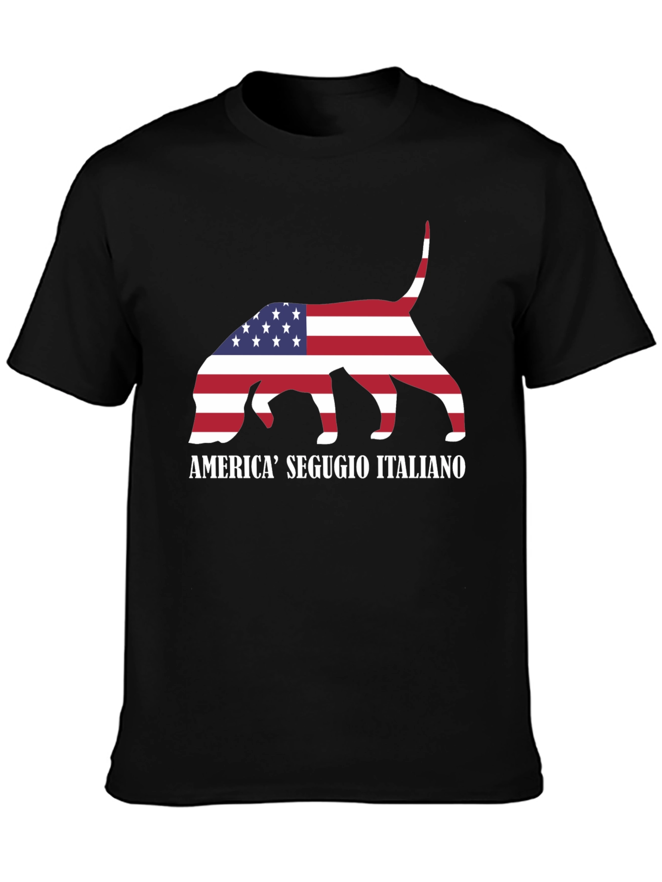 Segugio Italiano Dog USA Flag T-Shirt