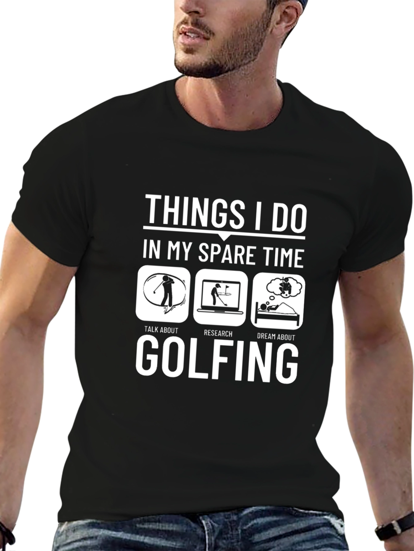 Golfing Spare Time T-Shirt Funny Golfer Gift