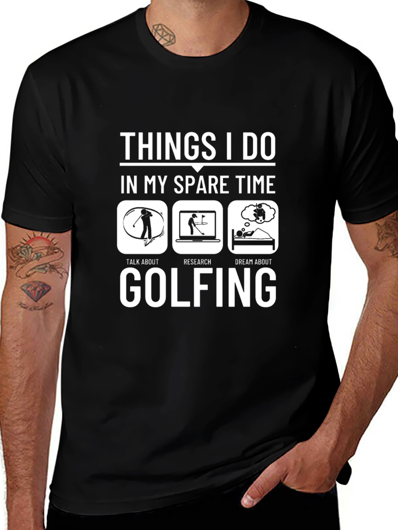 Golfing Spare Time T-Shirt Funny Golfer Gift