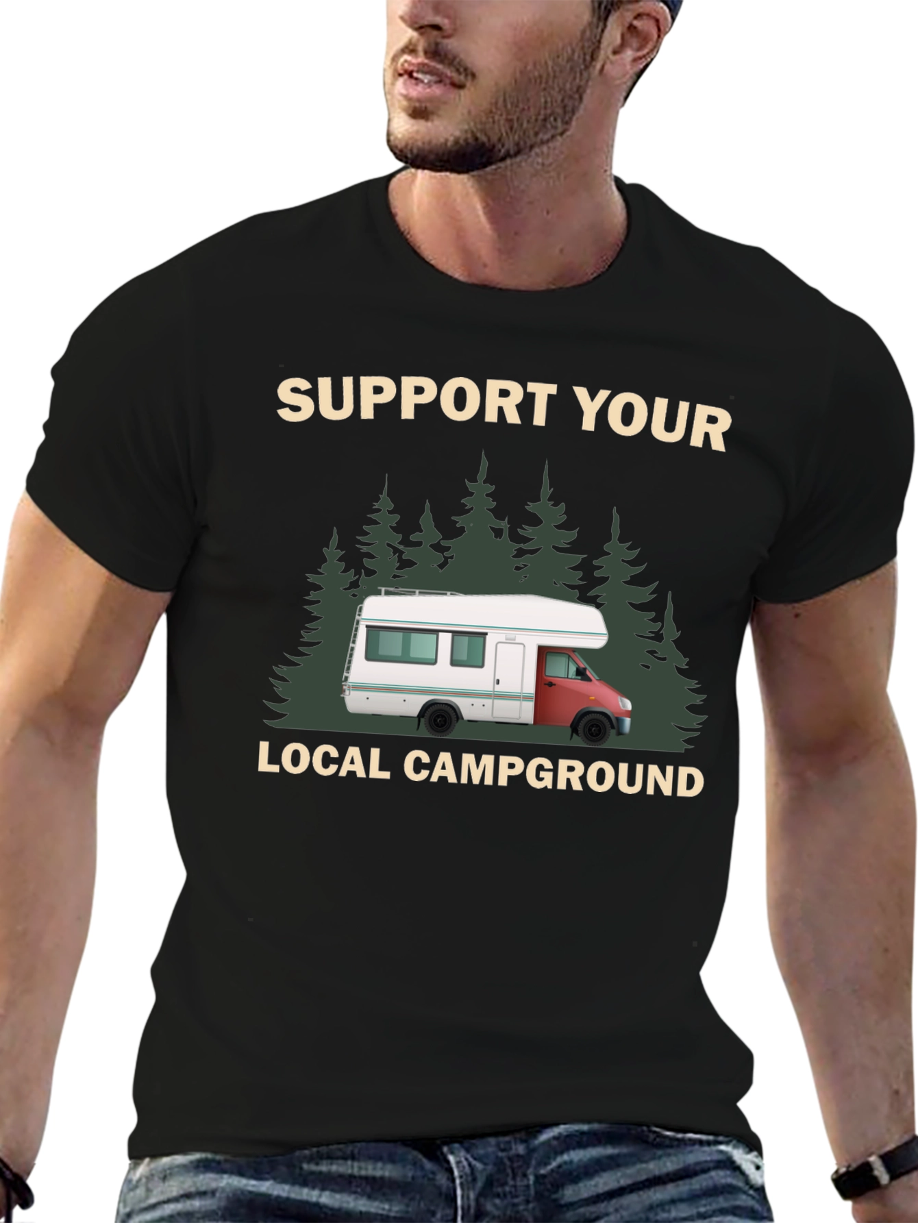 Support Your Local Campground Graphic Tee