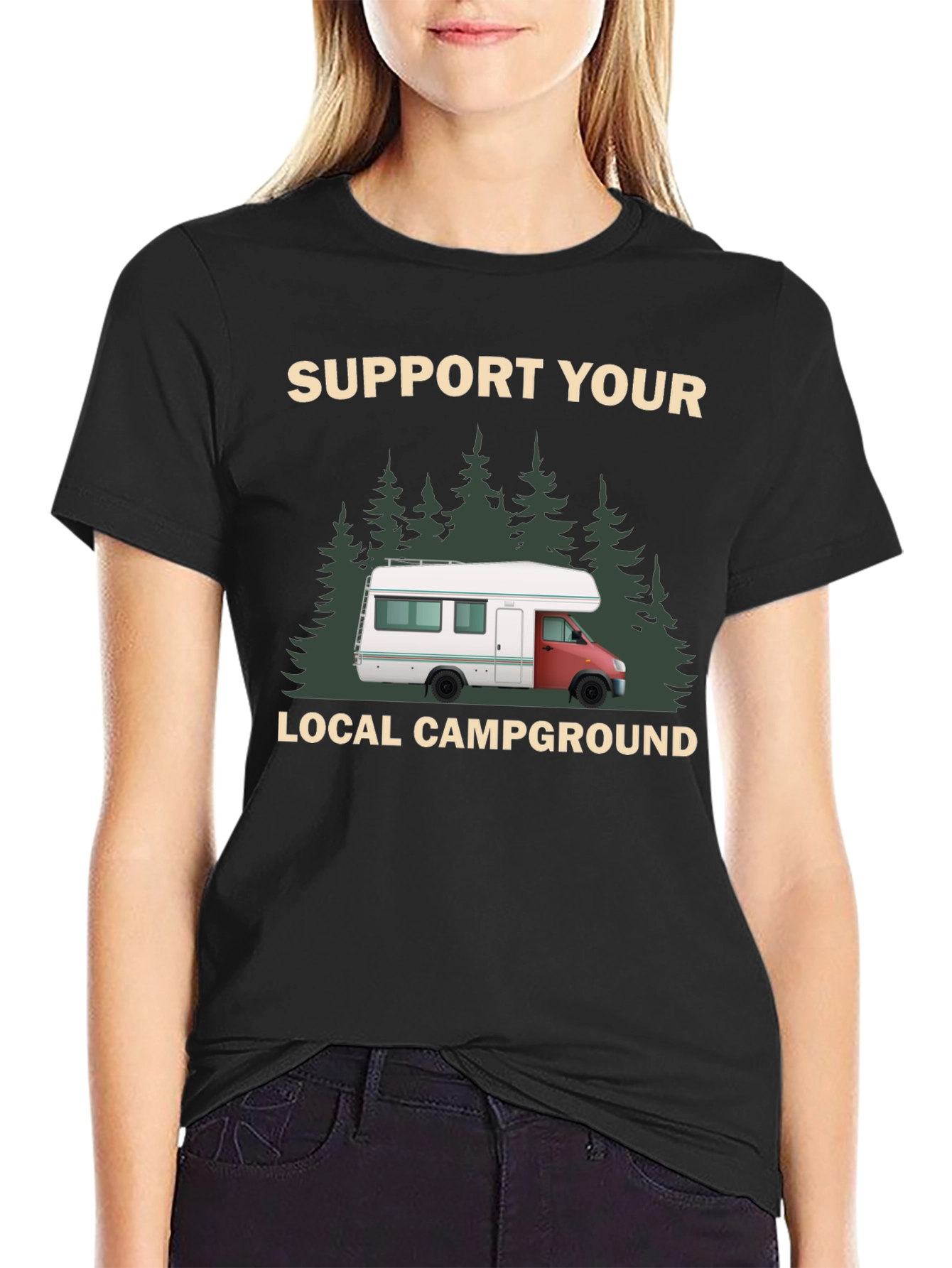 Support Your Local Campground Graphic Tee