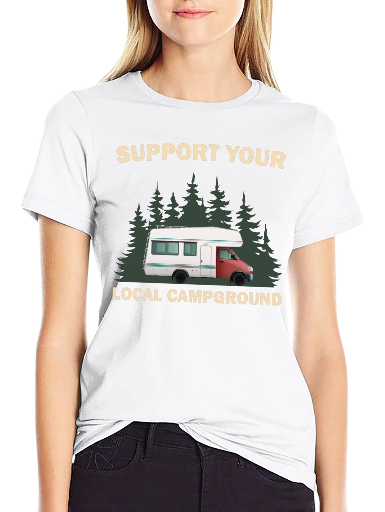 Support Your Local Campground Graphic Tee