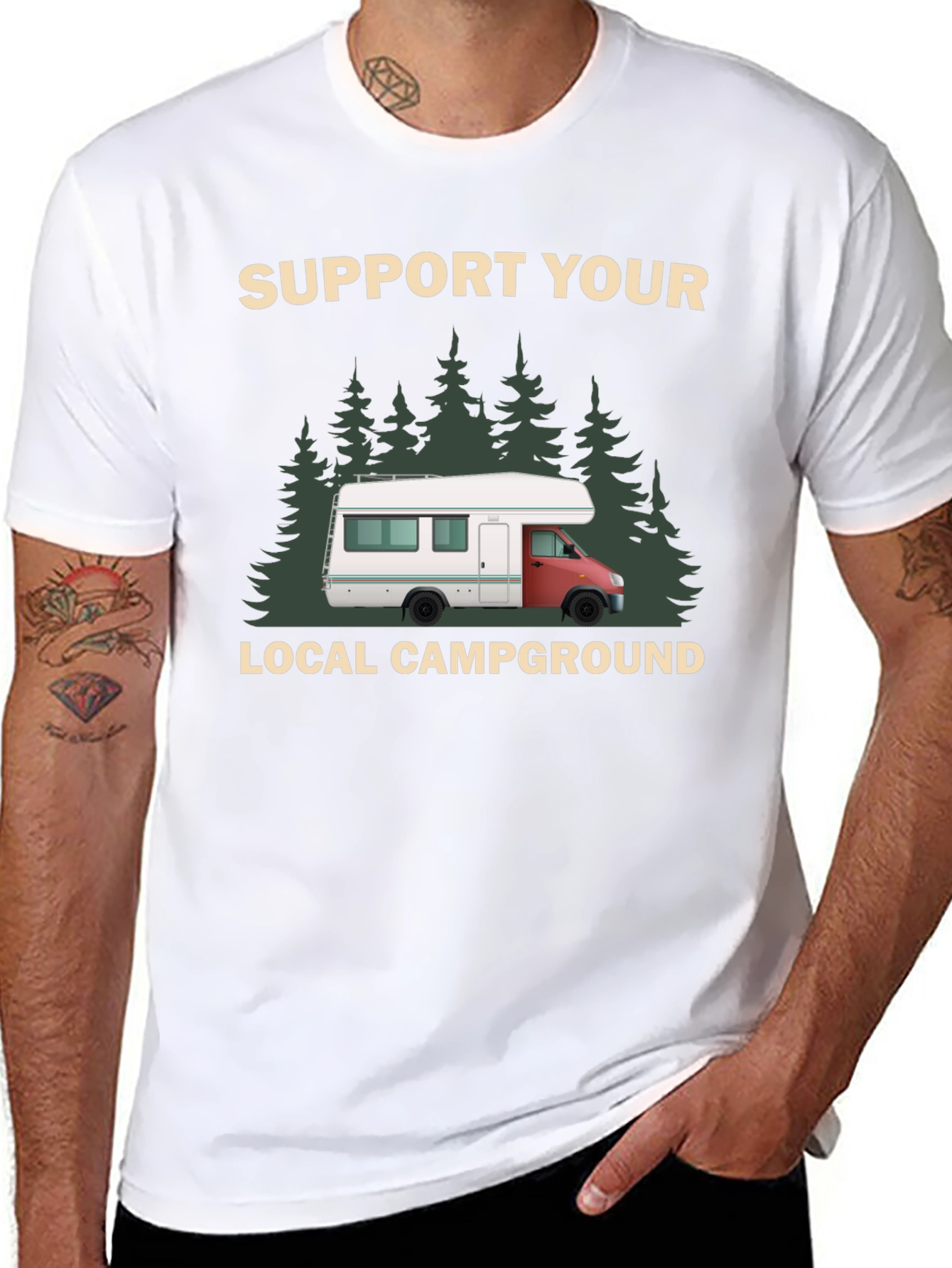 Support Your Local Campground Graphic Tee