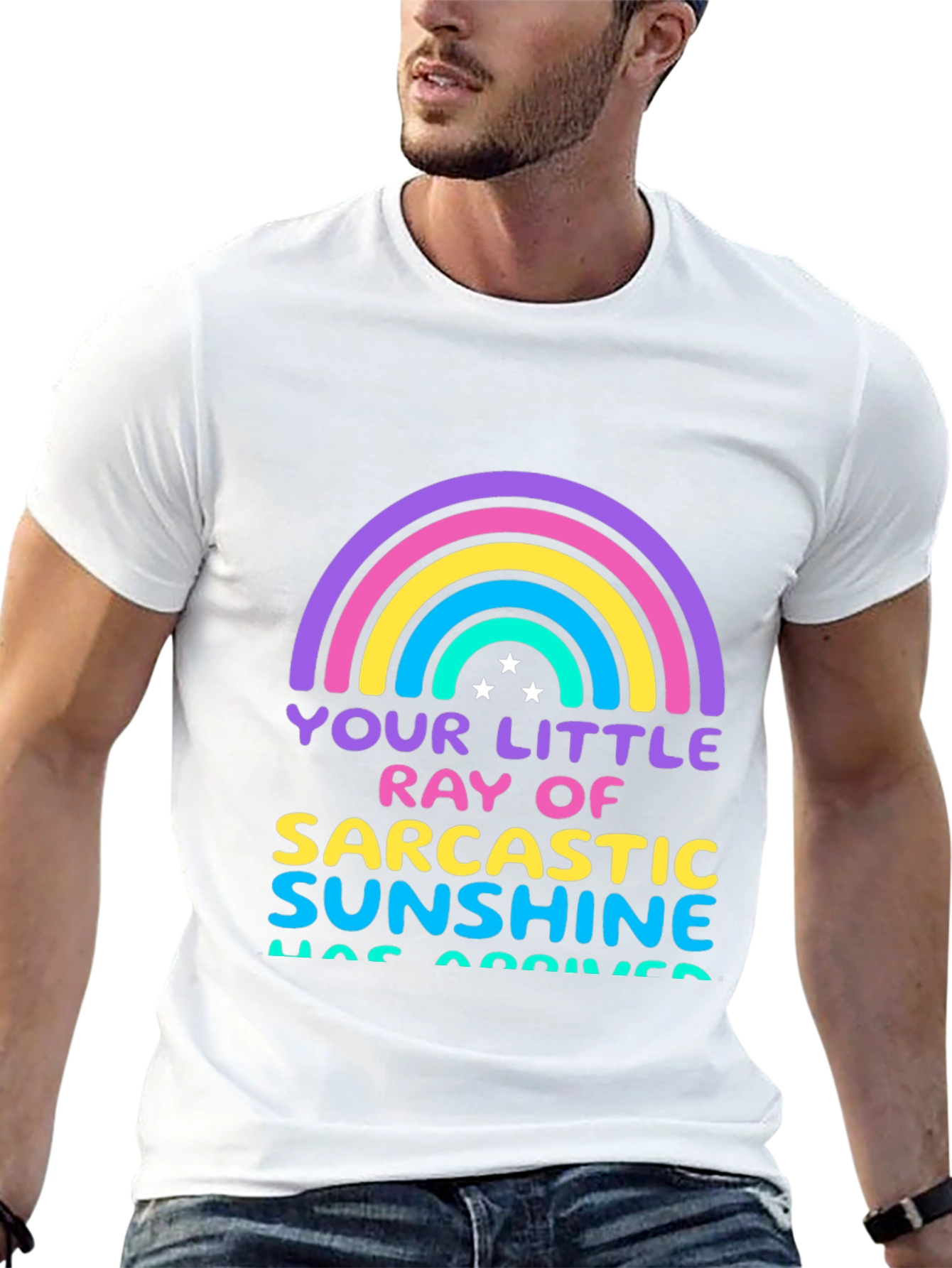 Sarcastic Sunshine Graphic Tee - Black Cotton T-Shirt