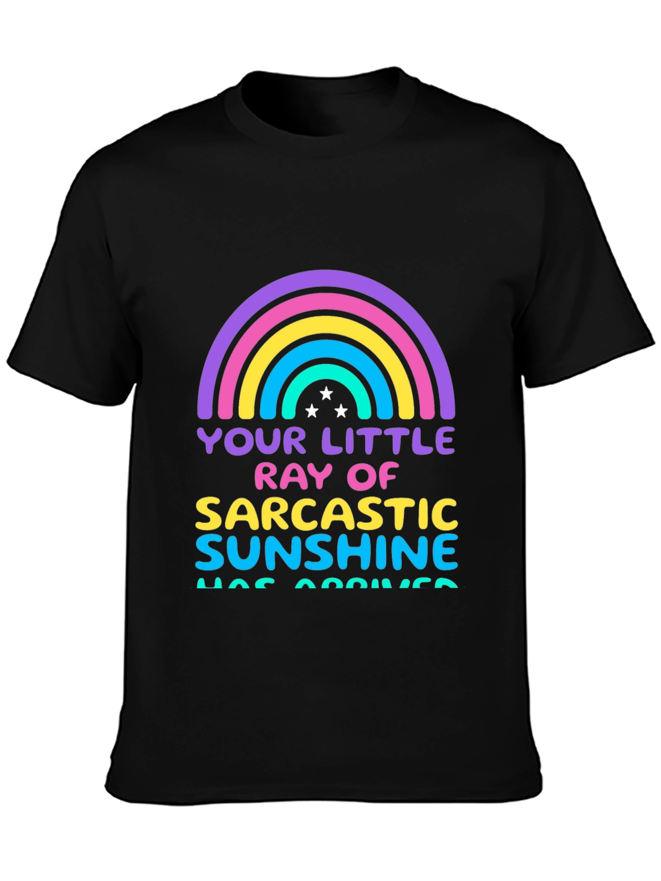 Sarcastic Sunshine Graphic Tee - Black Cotton T-Shirt