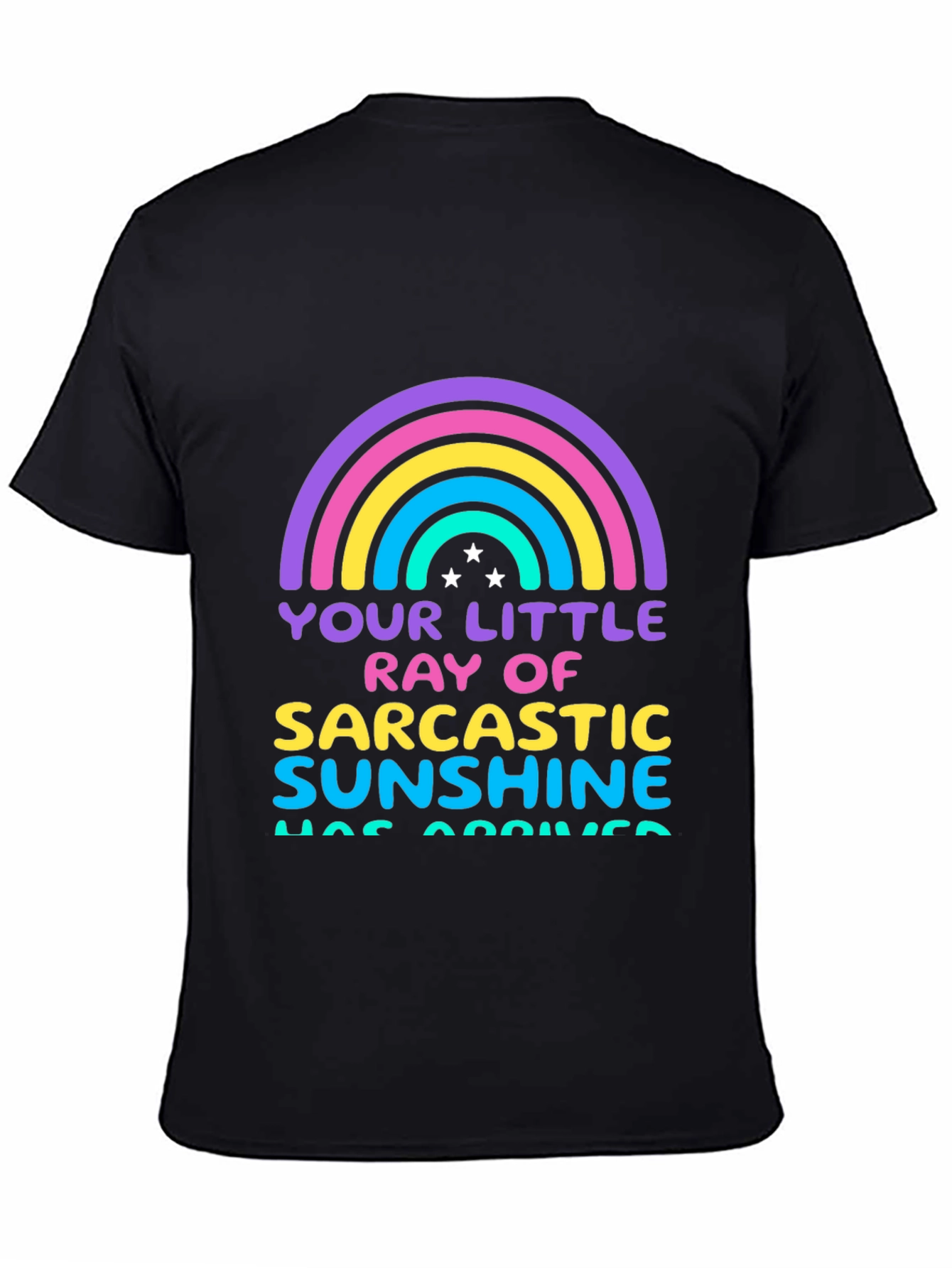 Sarcastic Sunshine Graphic Tee - Black Cotton T-Shirt