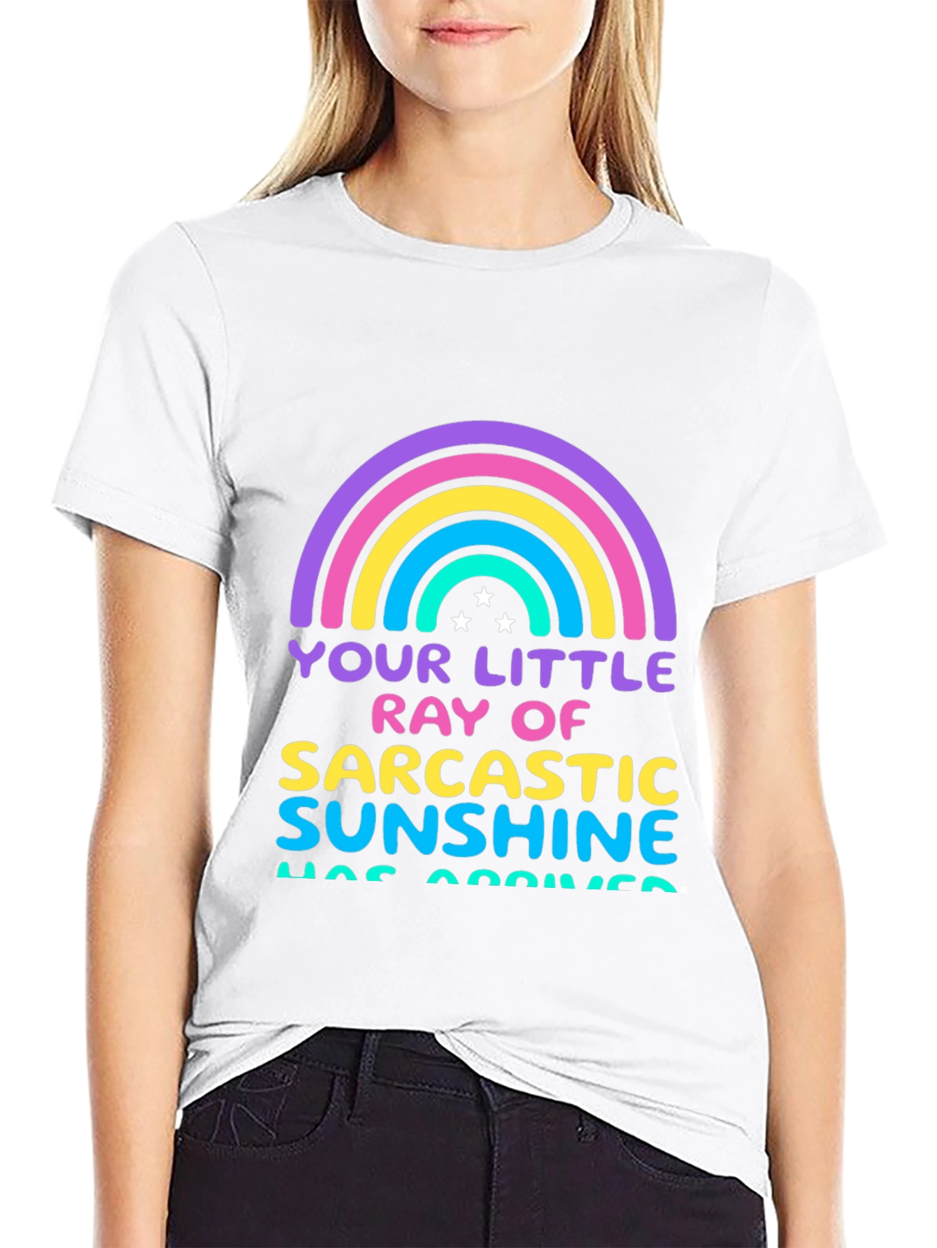 Sarcastic Sunshine Graphic Tee - Black Cotton T-Shirt