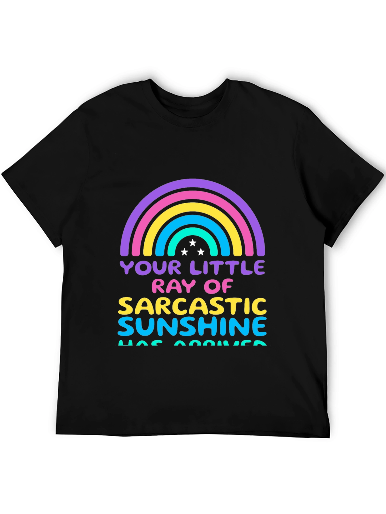 Sarcastic Sunshine Graphic Tee - Black Cotton T-Shirt