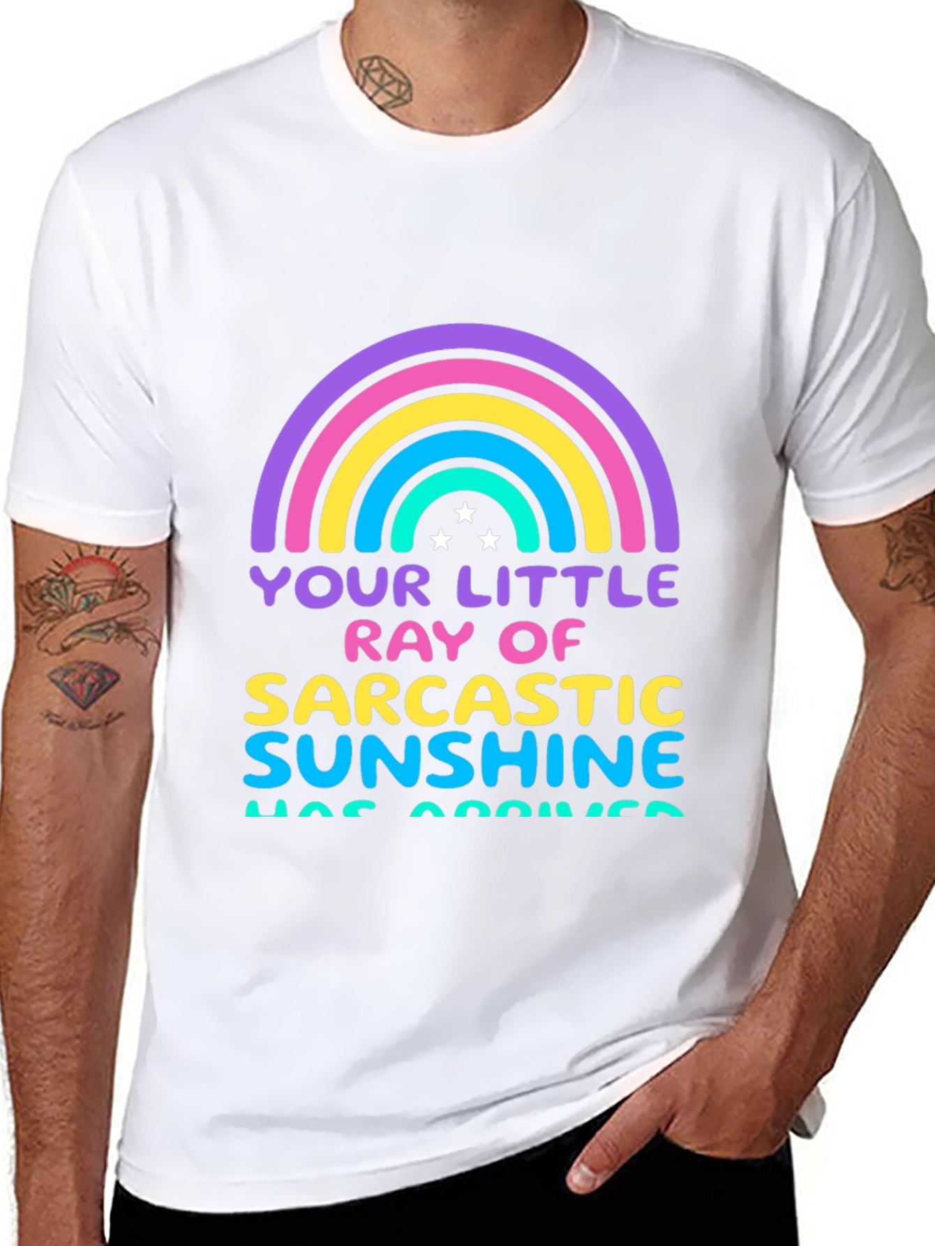 Sarcastic Sunshine Graphic Tee - Black Cotton T-Shirt