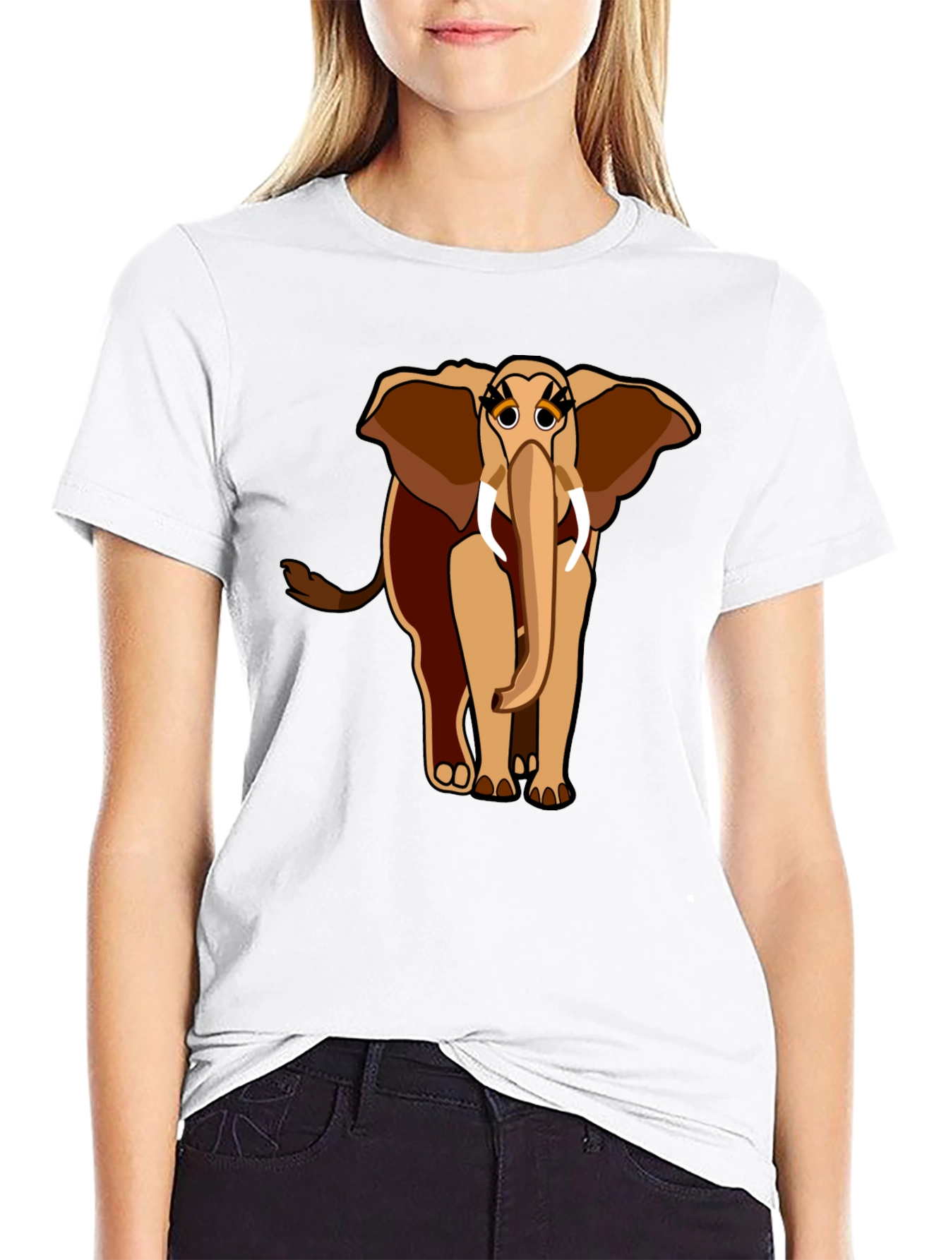 Elephant Graphic Tee - Unique Cartoon Design