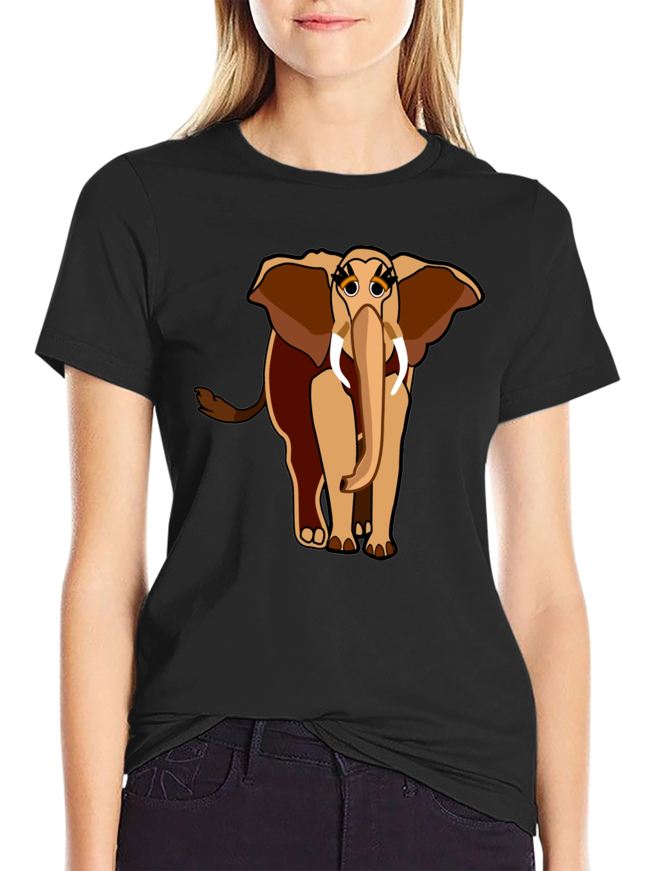 Elephant Graphic Tee - Unique Cartoon Design