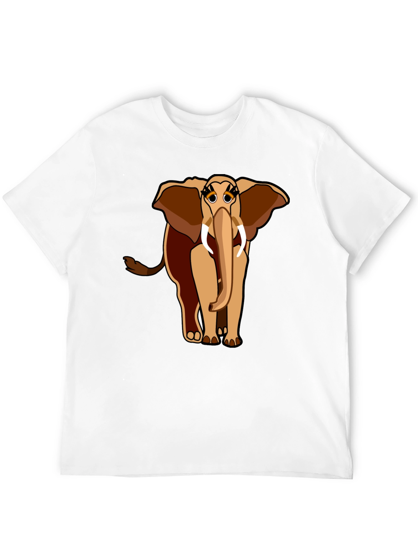Elephant Graphic Tee - Unique Cartoon Design
