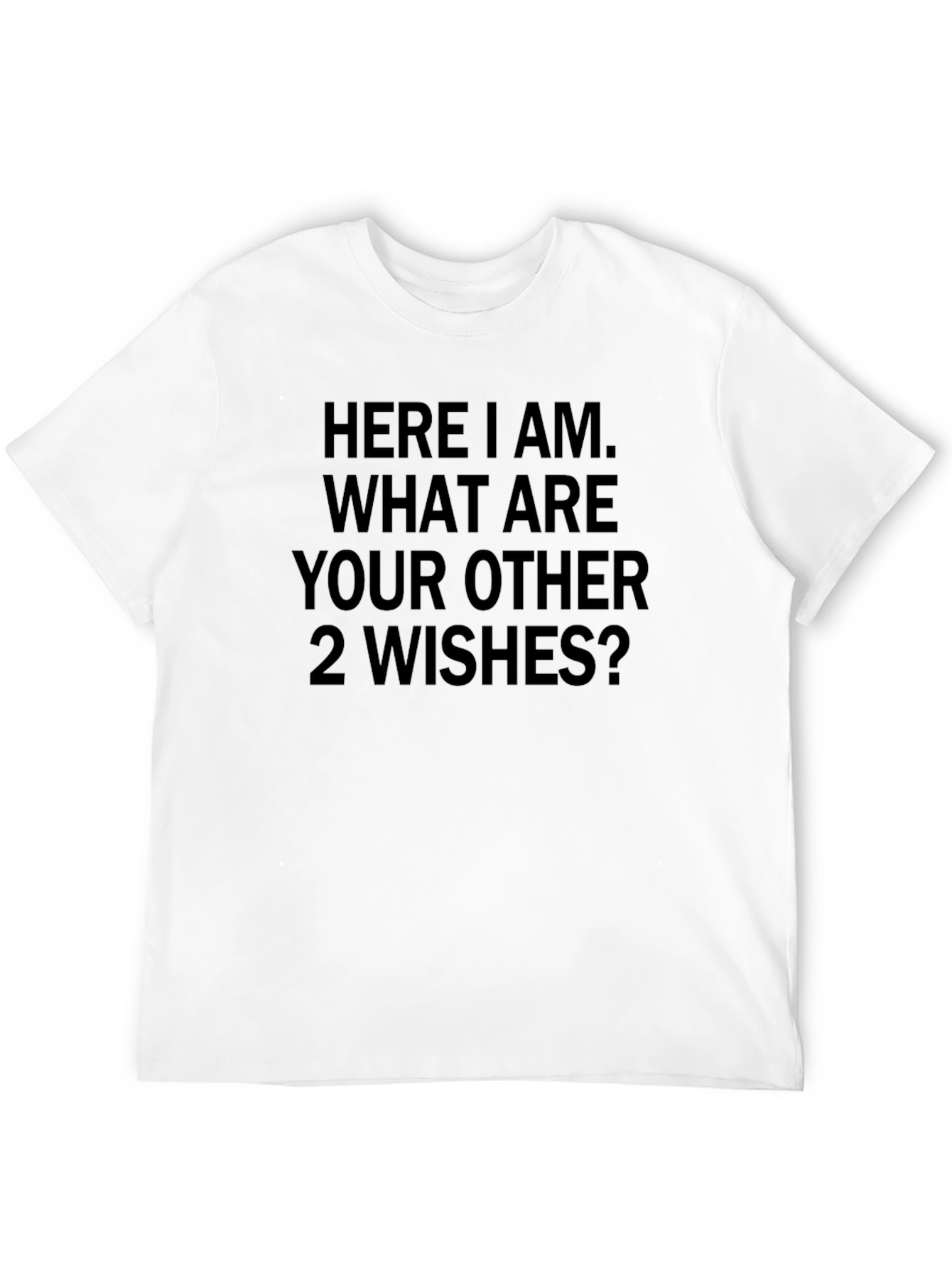 Humorous 2 Wishes Black T-Shirt