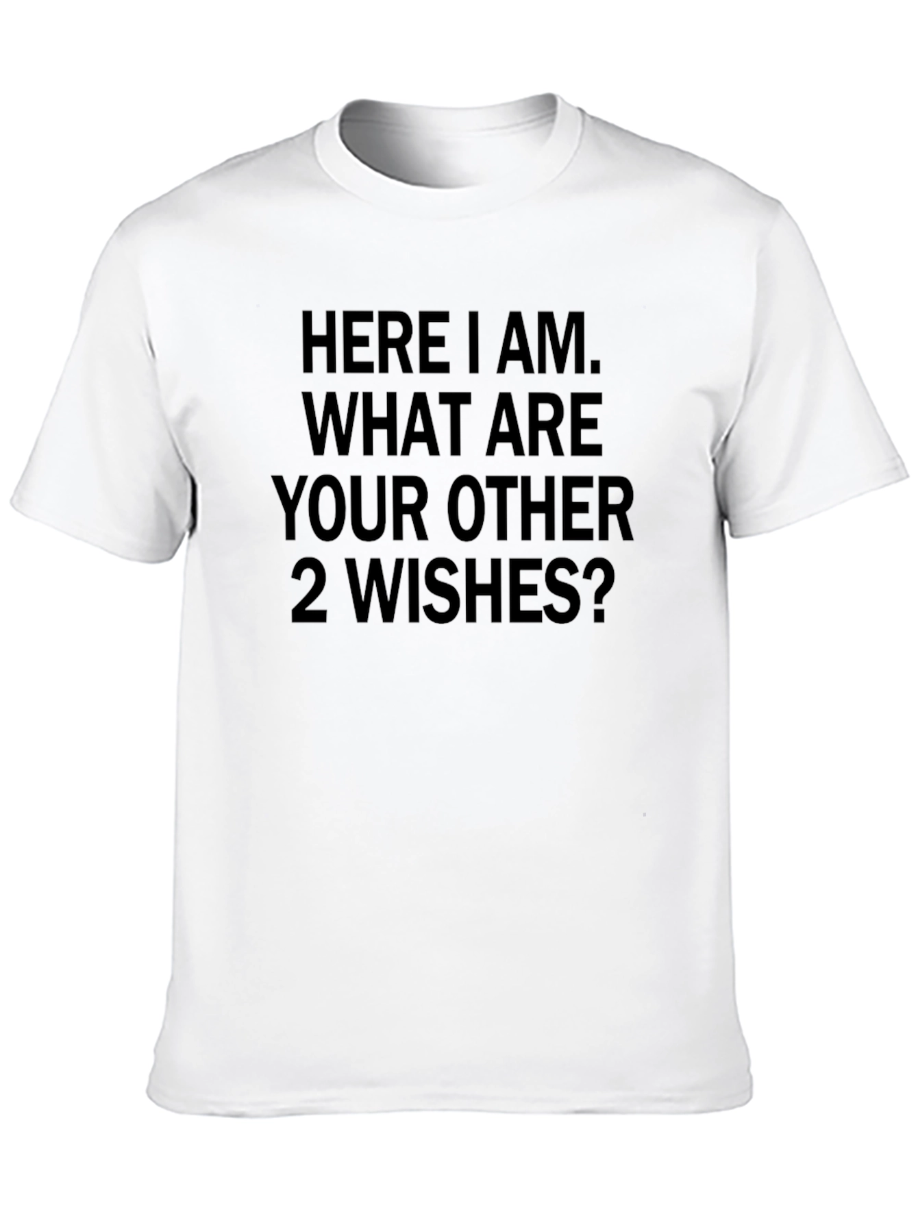 Humorous 2 Wishes Black T-Shirt