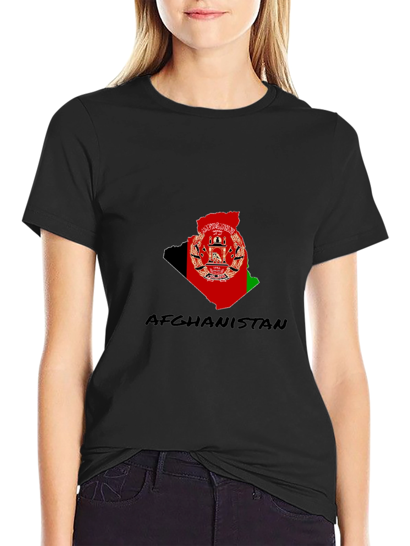 Afghanistan Flag Map T-Shirt