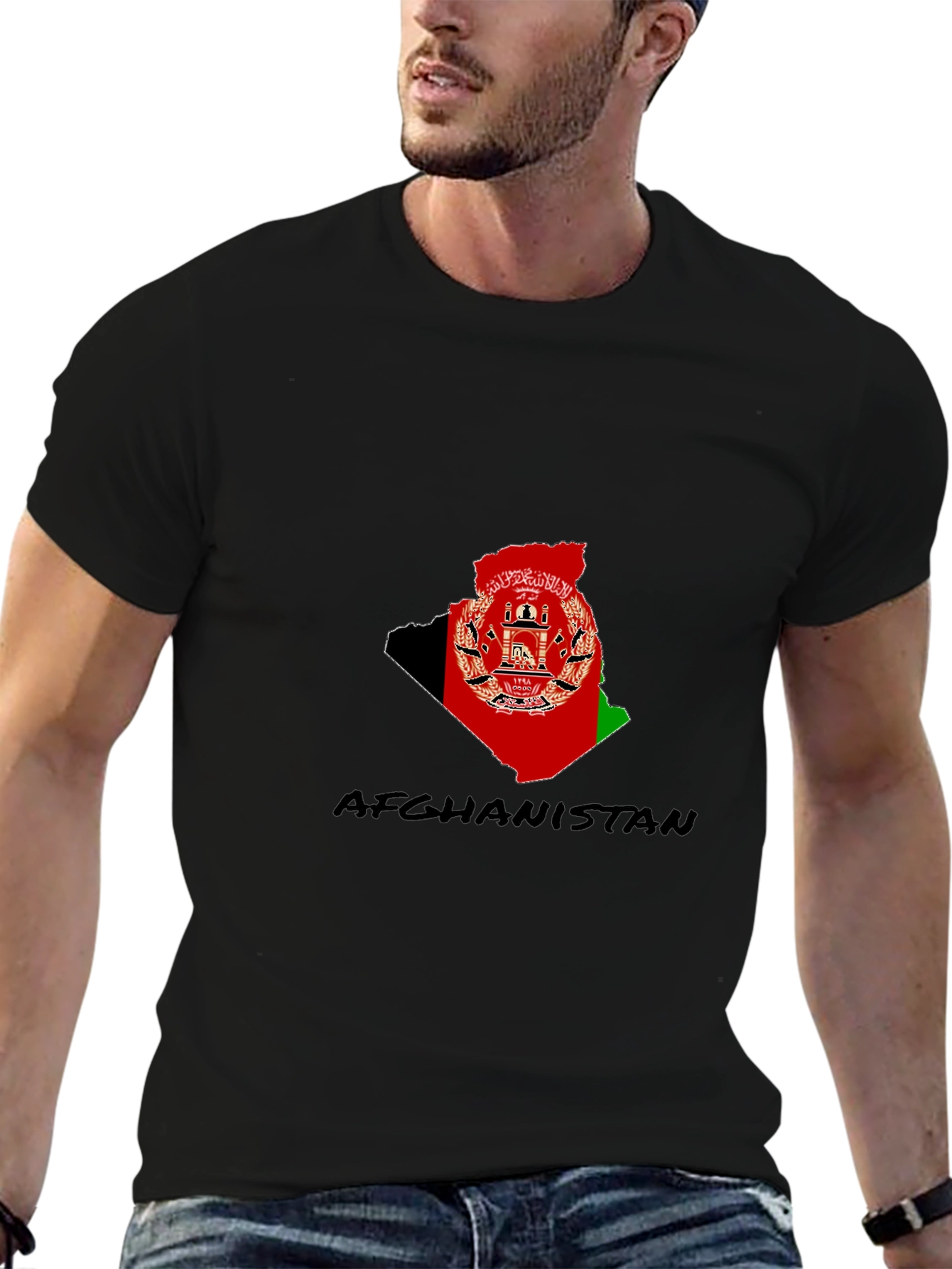 Afghanistan Flag Map T-Shirt