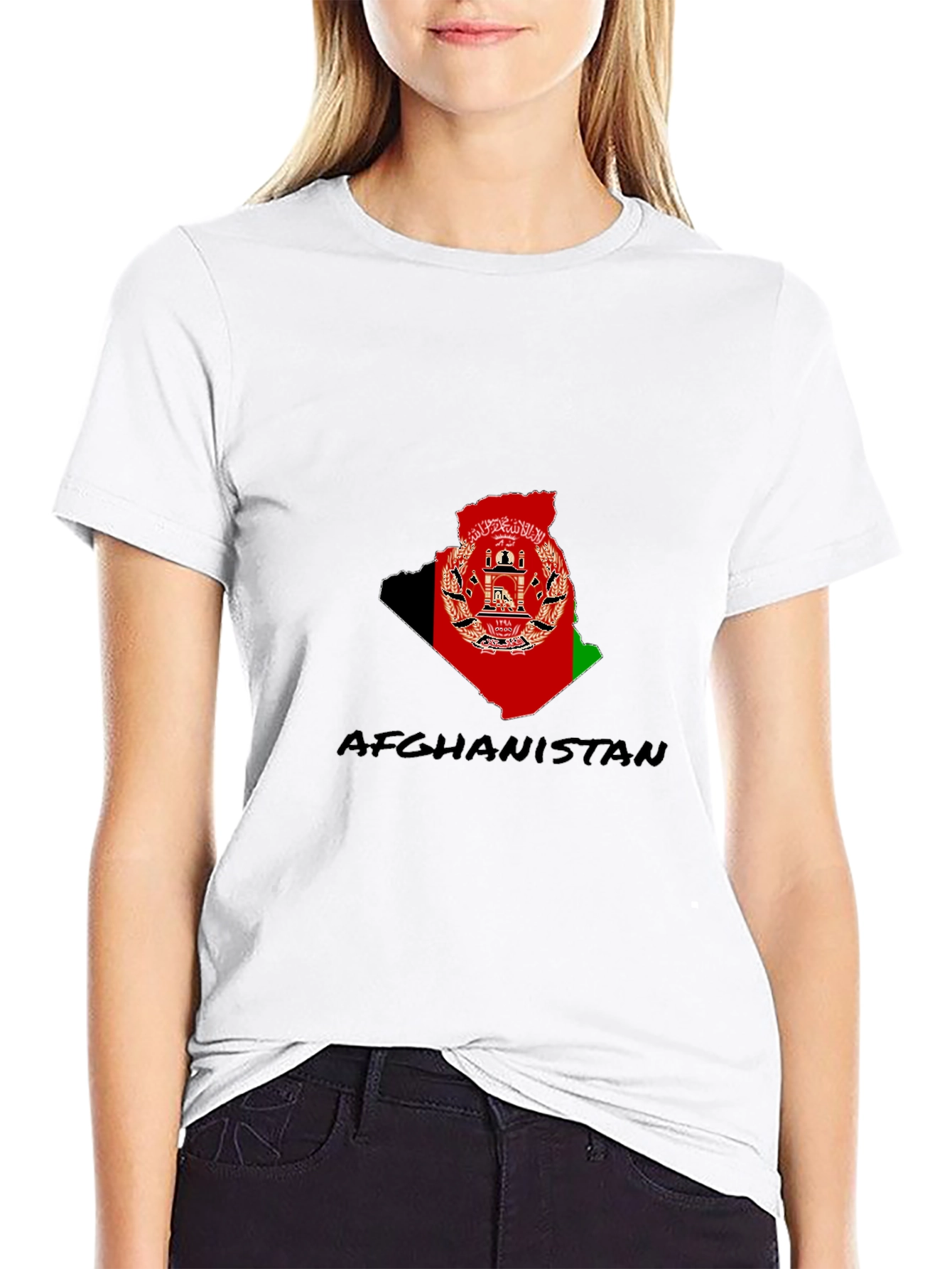 Afghanistan Flag Map T-Shirt