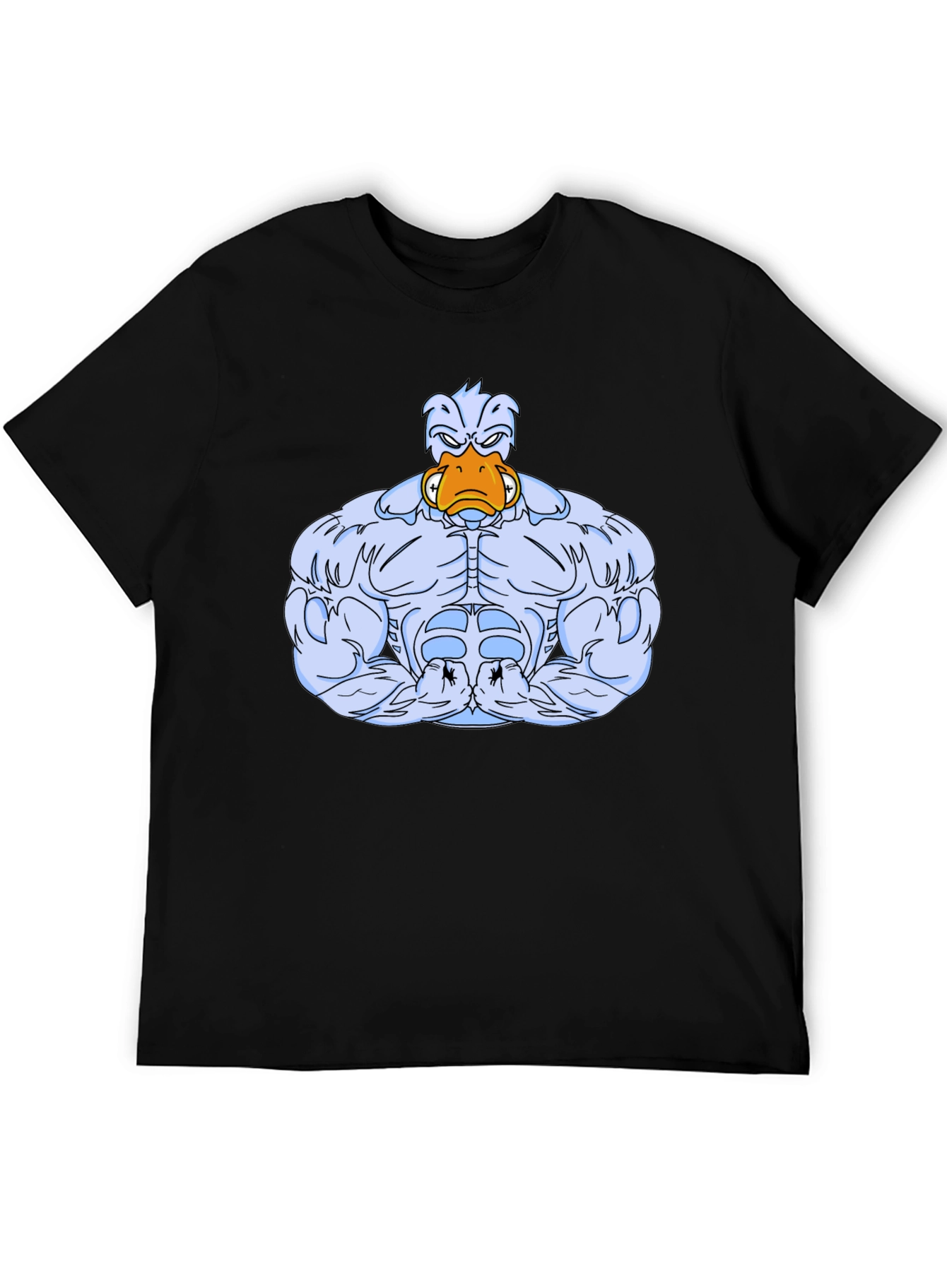 Muscle Duck Graphic Tee - Black Cotton T-Shirt