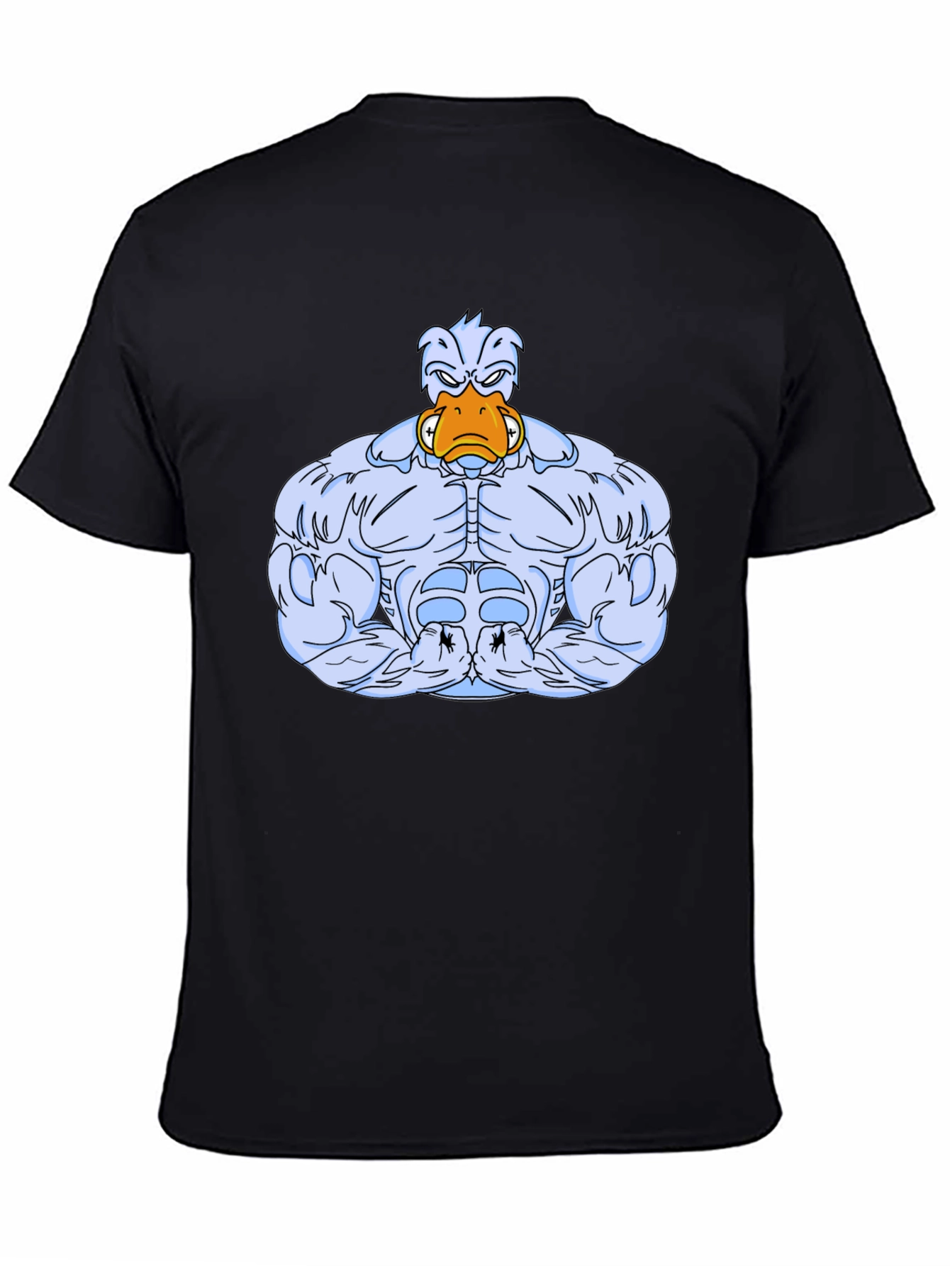 Muscle Duck Graphic Tee - Black Cotton T-Shirt