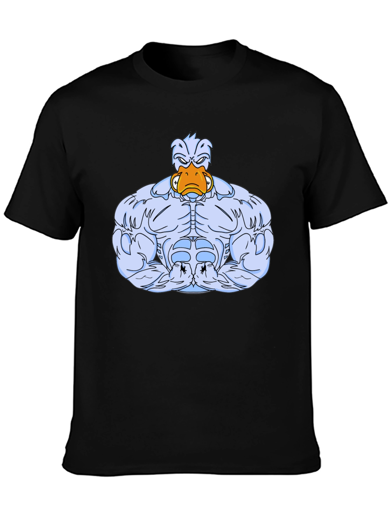 Muscle Duck Graphic Tee - Black Cotton T-Shirt