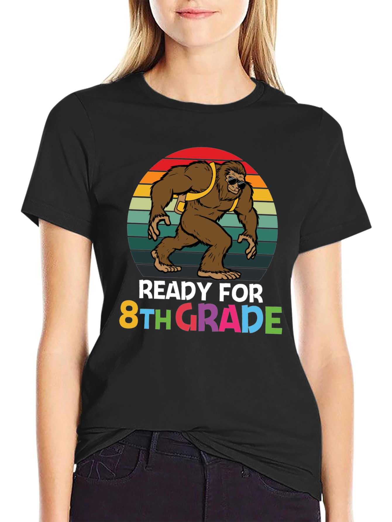 Ready for 8th Grade Bigfoot Graphic T-Shirt