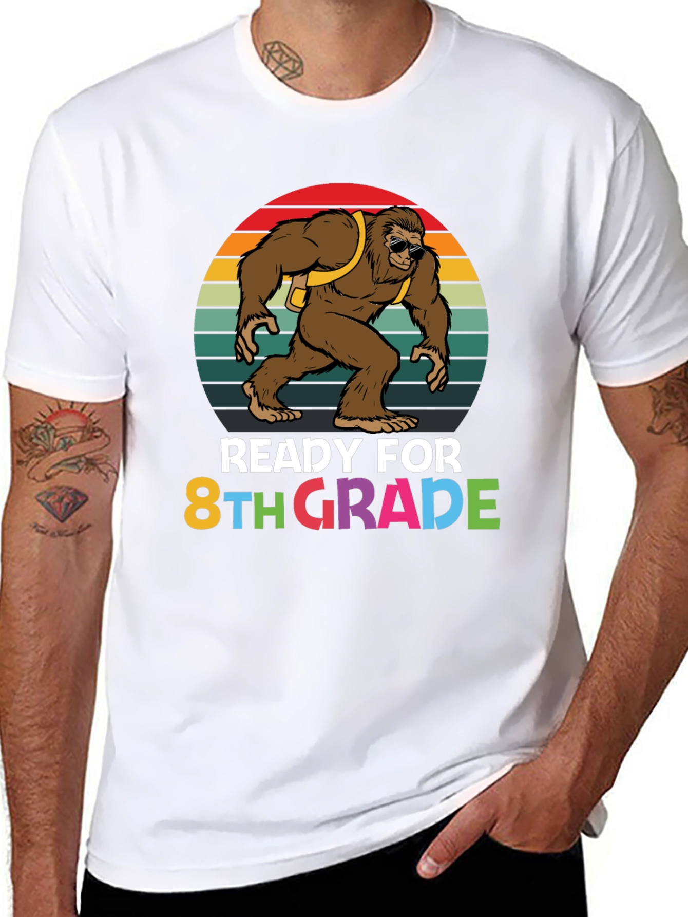 Ready for 8th Grade Bigfoot Graphic T-Shirt