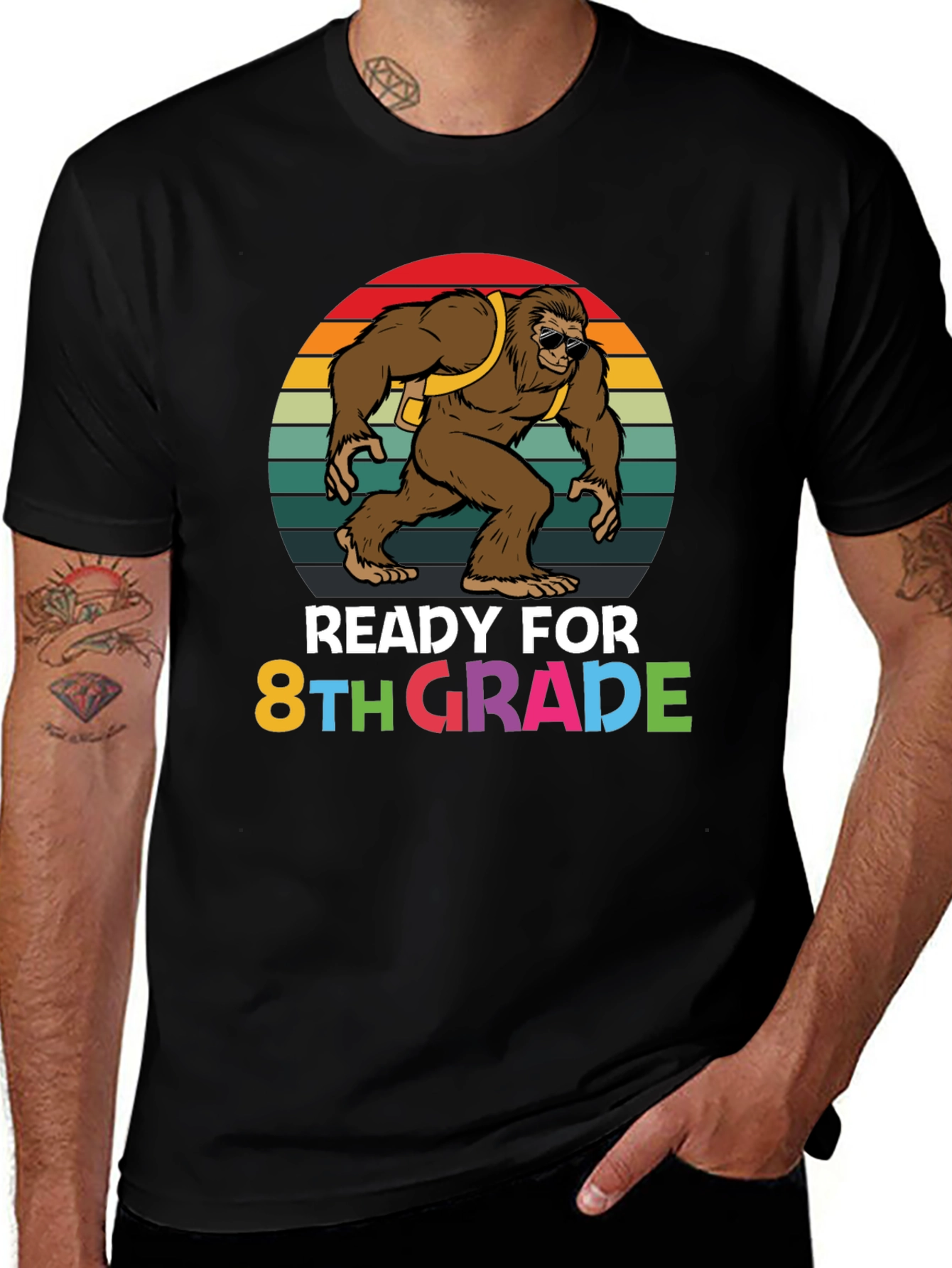 Ready for 8th Grade Bigfoot Graphic T-Shirt