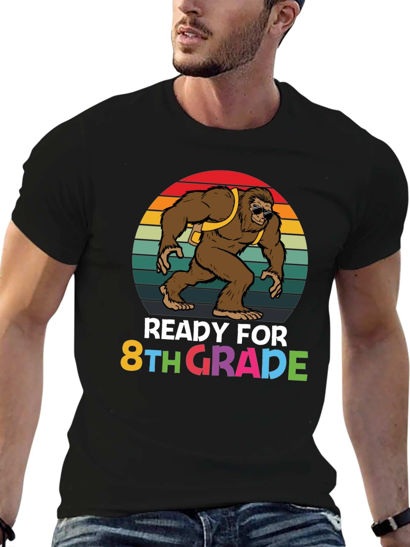 Ready for 8th Grade Bigfoot Graphic T-Shirt