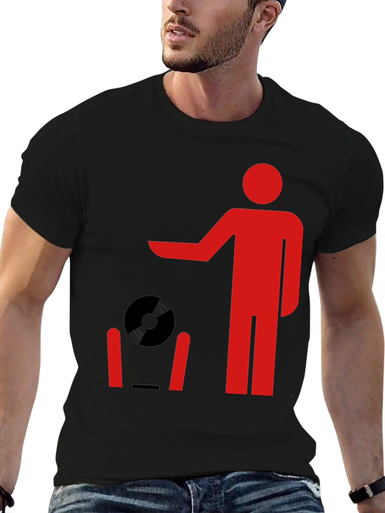 Retro Record Throwing Graphic Tee