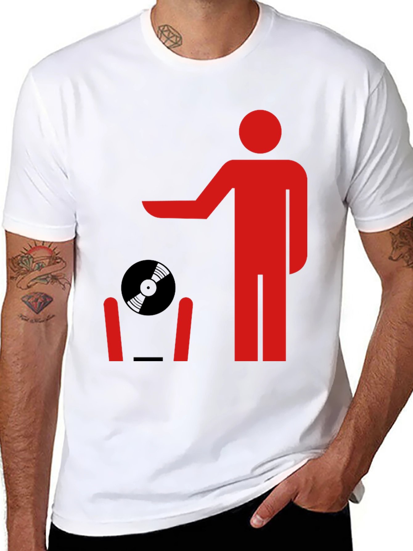 Retro Record Throwing Graphic Tee