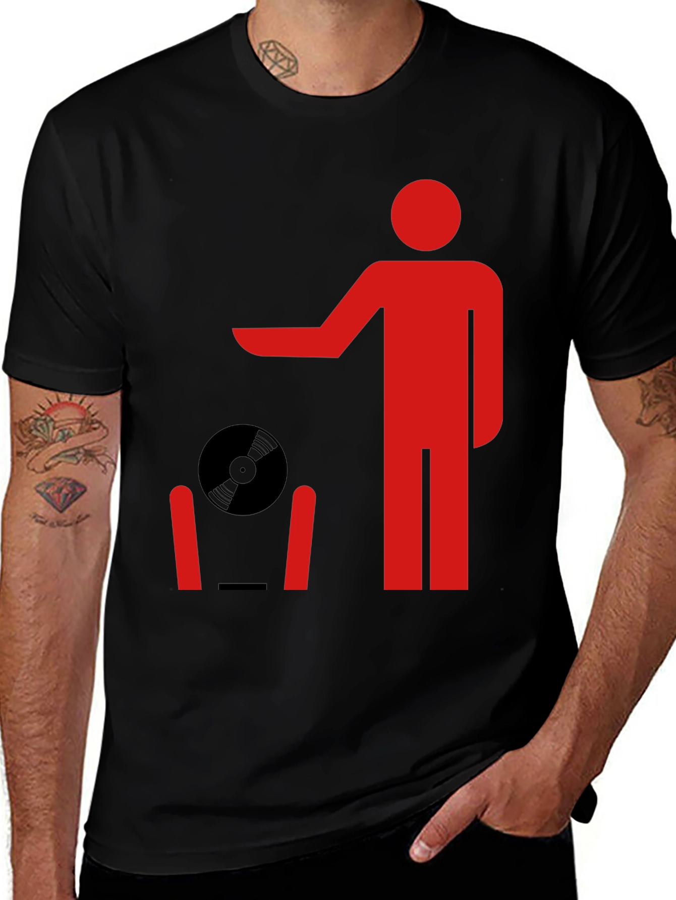 Retro Record Throwing Graphic Tee