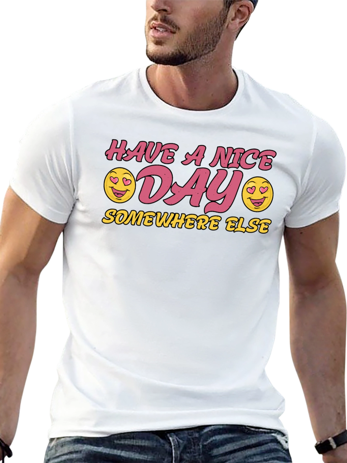 Have a Nice Day Graphic T-Shirt - Black
