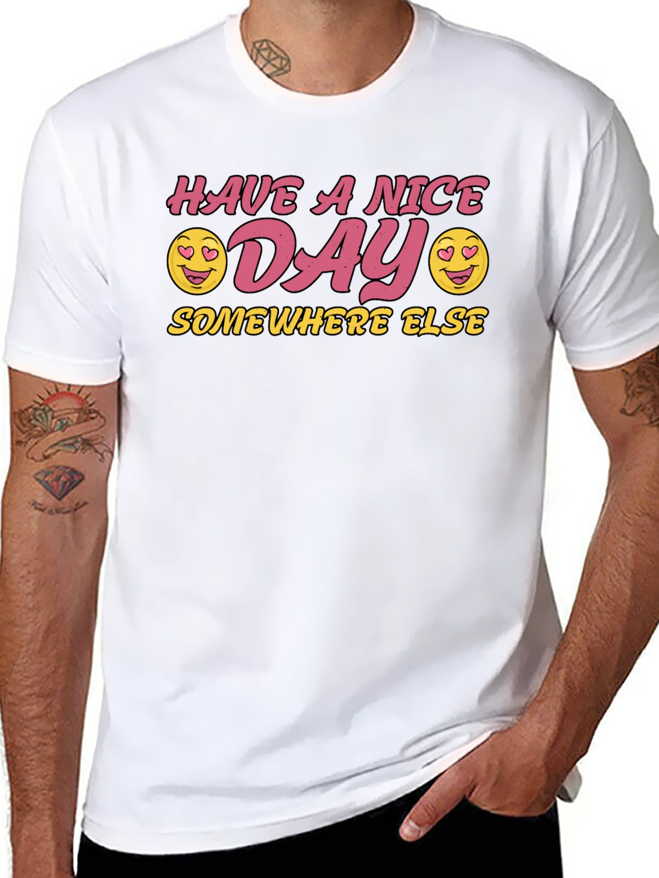 Have a Nice Day Graphic T-Shirt - Black