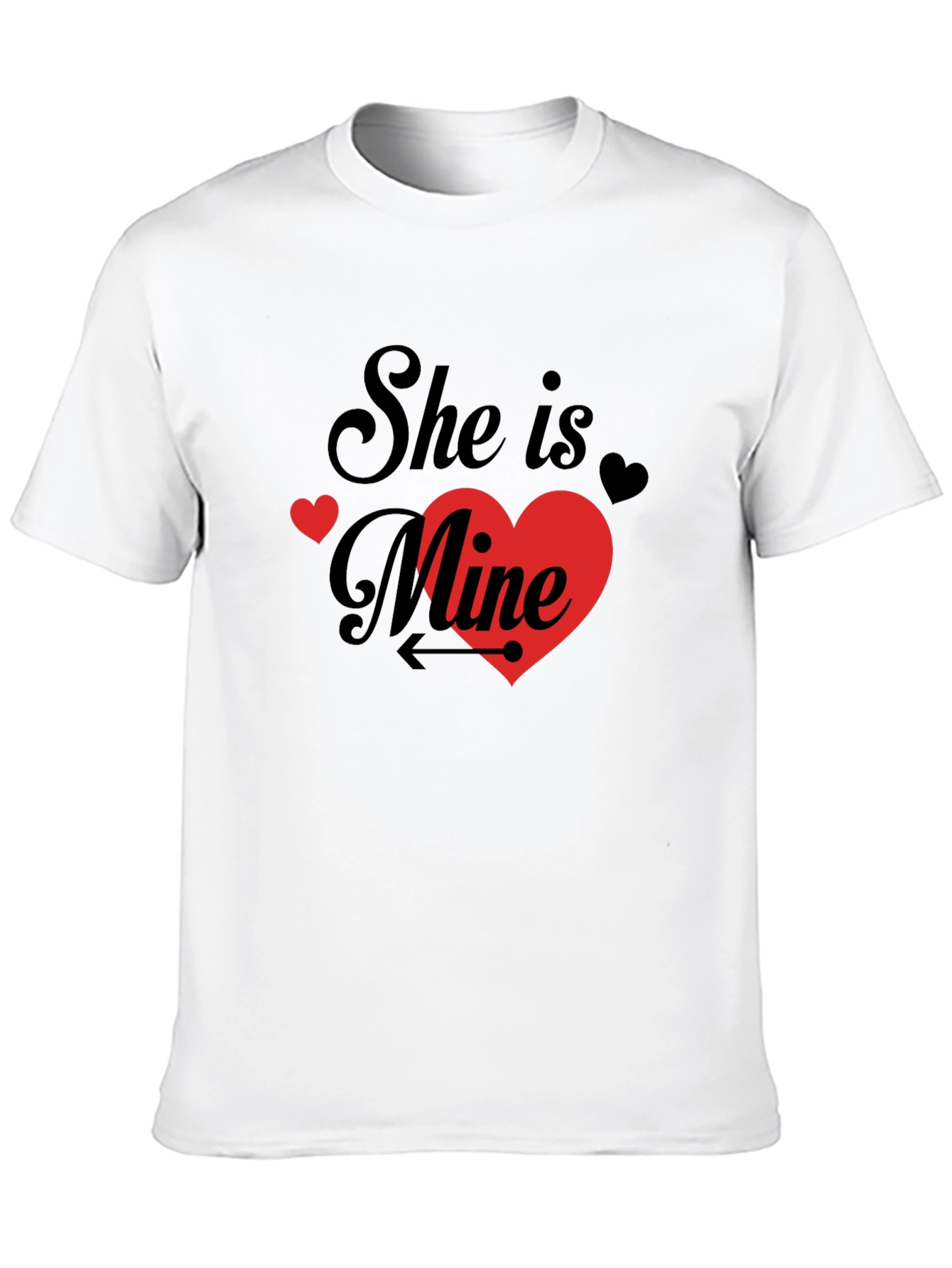 She is Mine Valentines Day Graphic T-Shirt