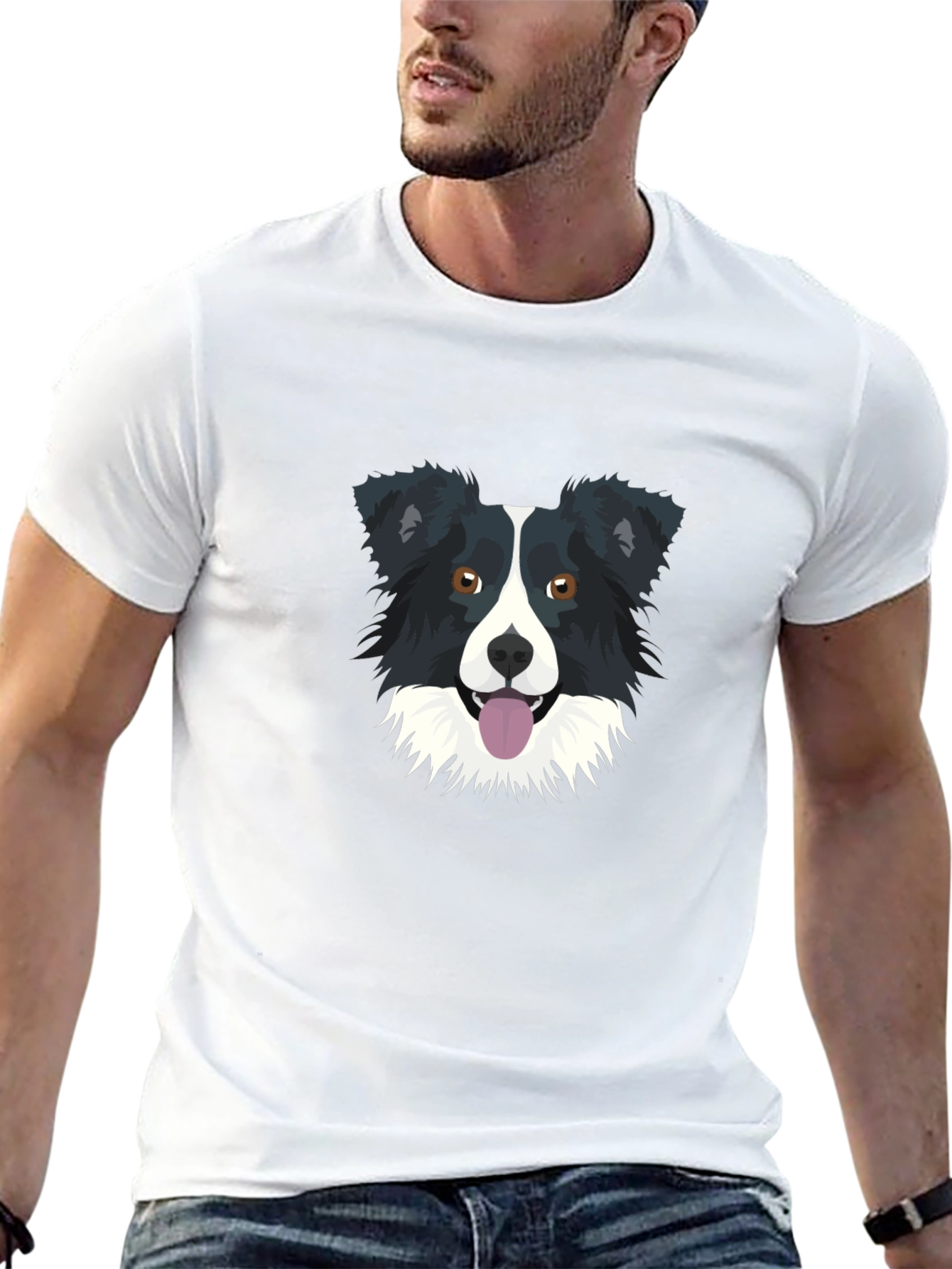 Border Collie Graphic Tee - Unisex Black T-Shirt