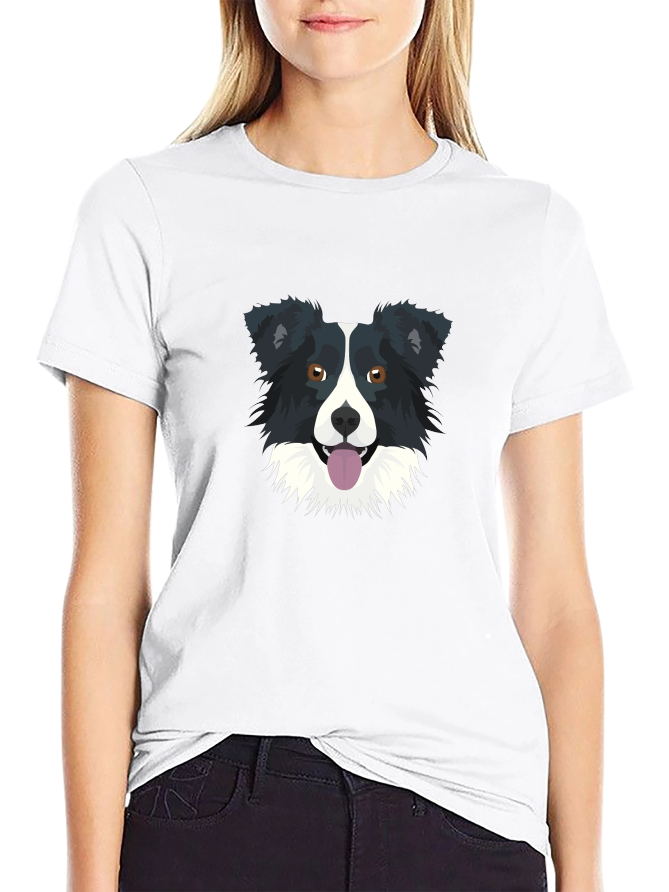 Border Collie Graphic Tee - Unisex Black T-Shirt