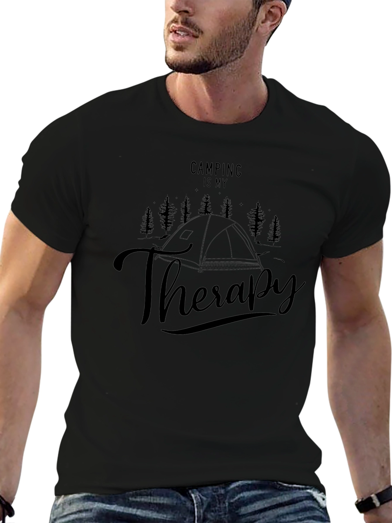 Camping Is My Therapy Graphic Tee