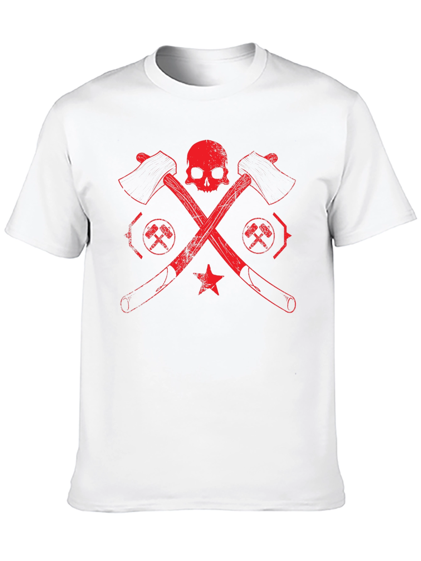 Skull & Crossed Axes Graphic Tee - Black