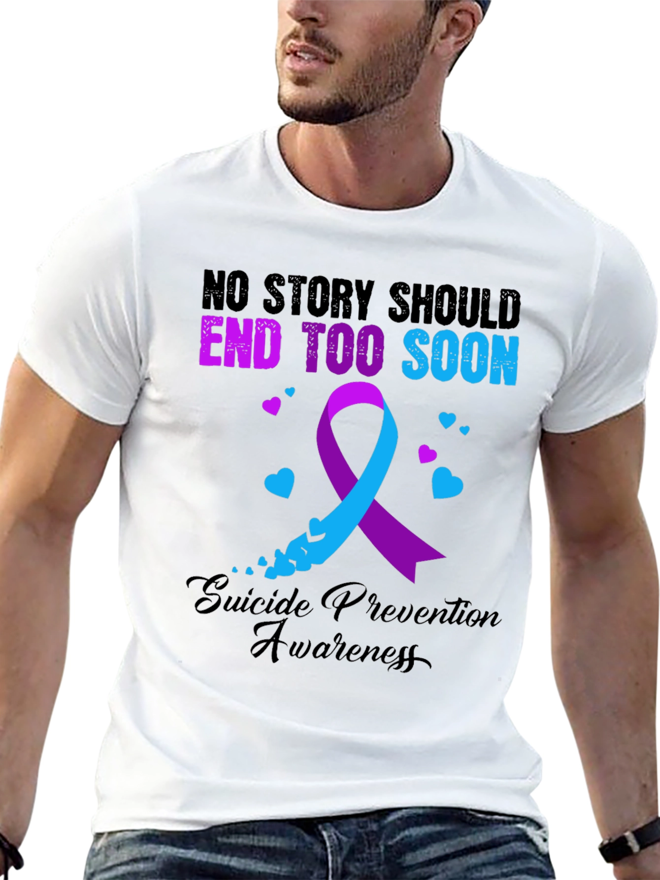 Suicide Prevention Awareness Ribbon T-Shirt