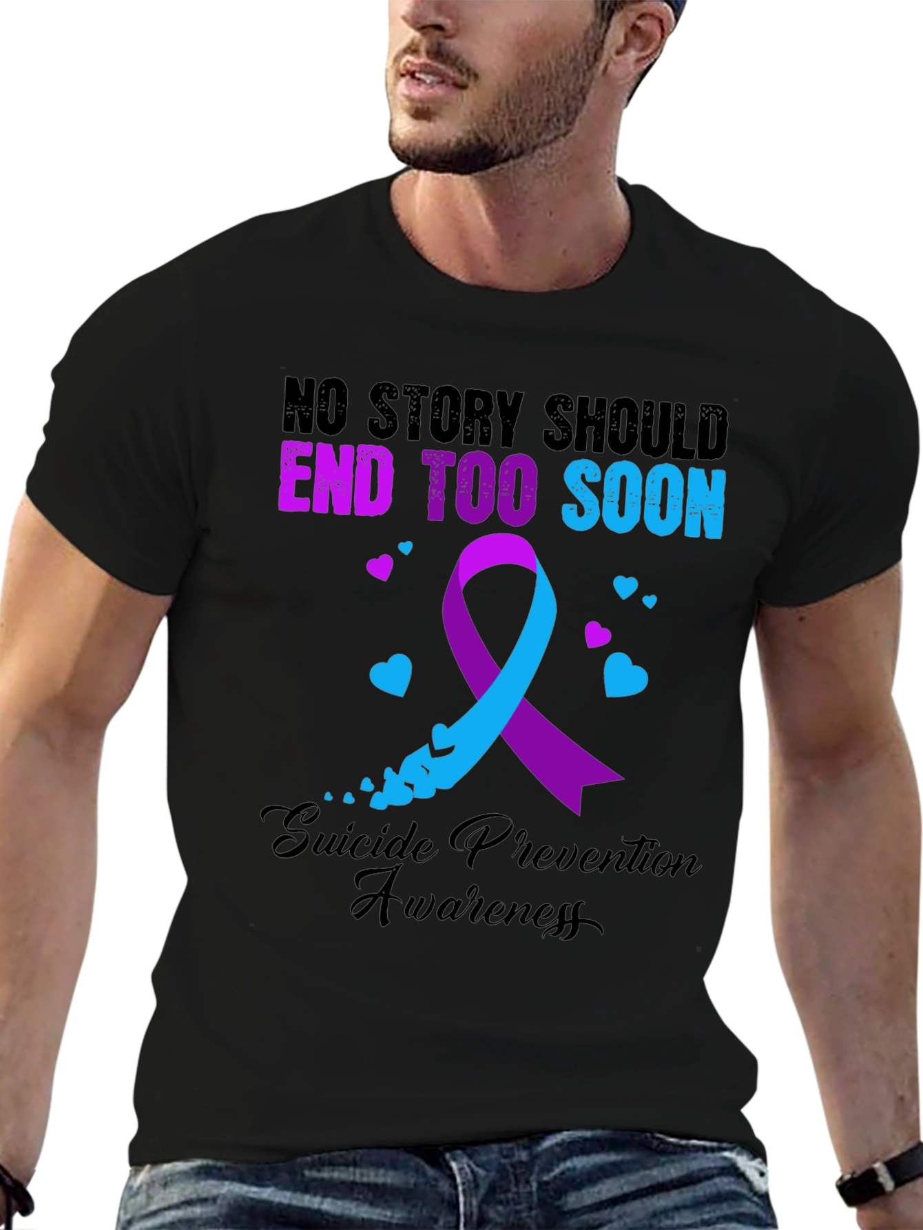 Suicide Prevention Awareness Ribbon T-Shirt