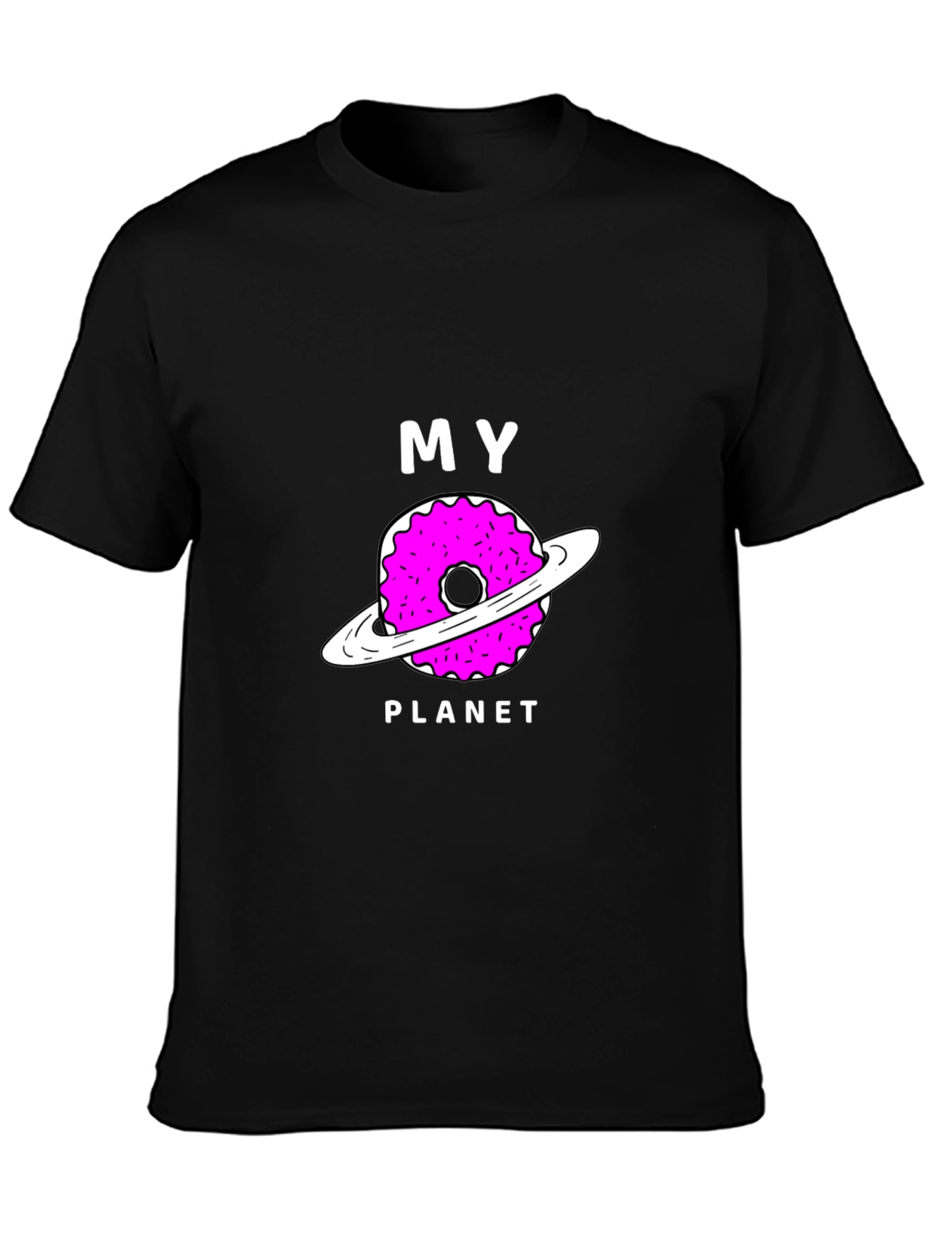 My Donut Planet Black Graphic T-Shirt