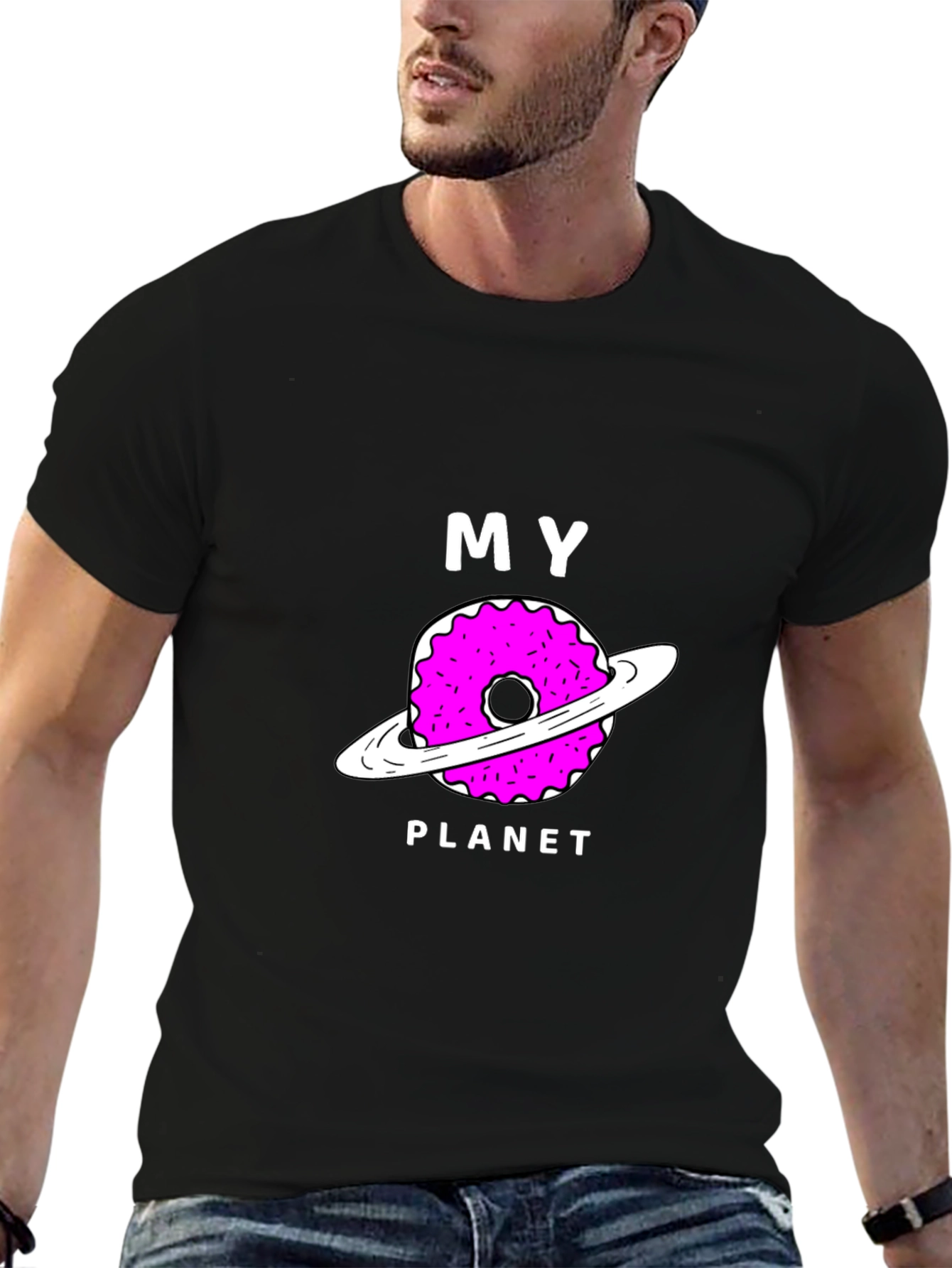 My Donut Planet Black Graphic T-Shirt