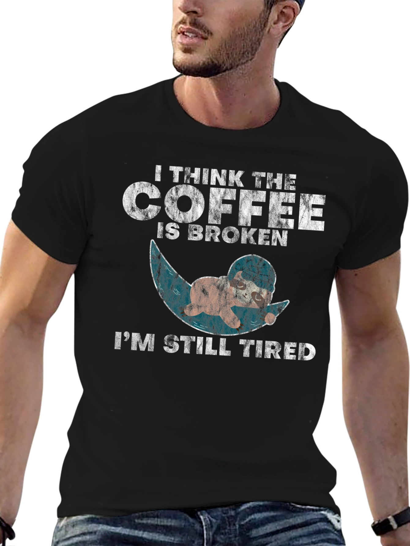 Funny Coffee is Broken Sloth T-Shirt