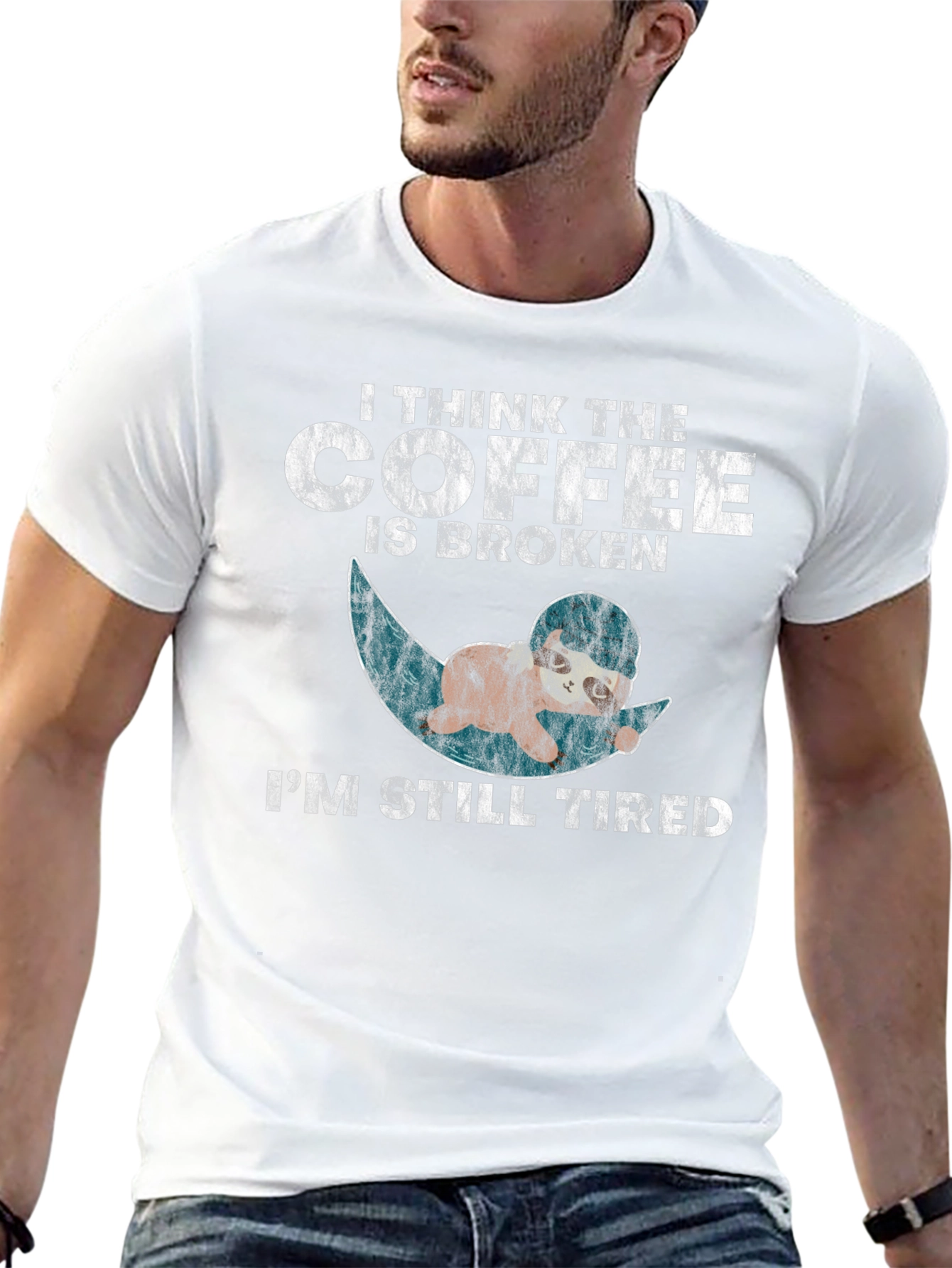 Funny Coffee is Broken Sloth T-Shirt