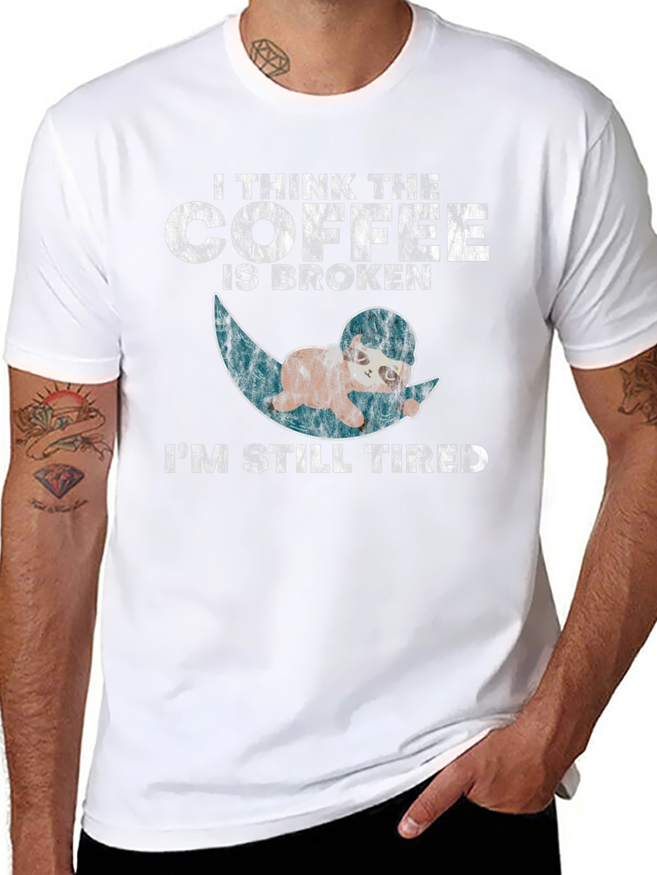 Funny Coffee is Broken Sloth T-Shirt