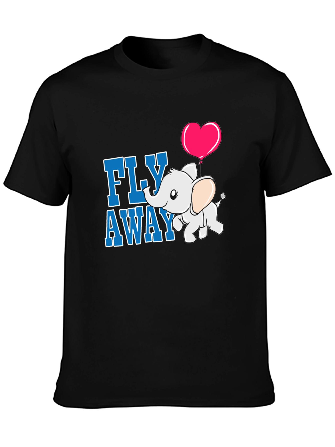 Cute Elephant Fly Away Graphic T-Shirt