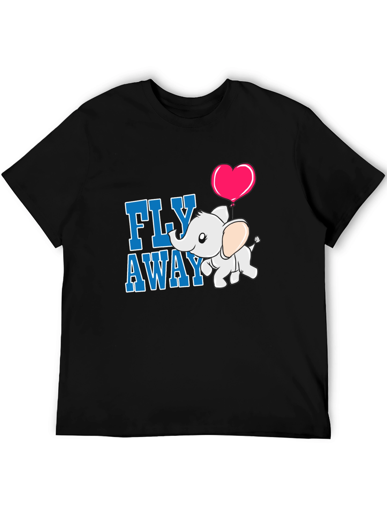 Cute Elephant Fly Away Graphic T-Shirt