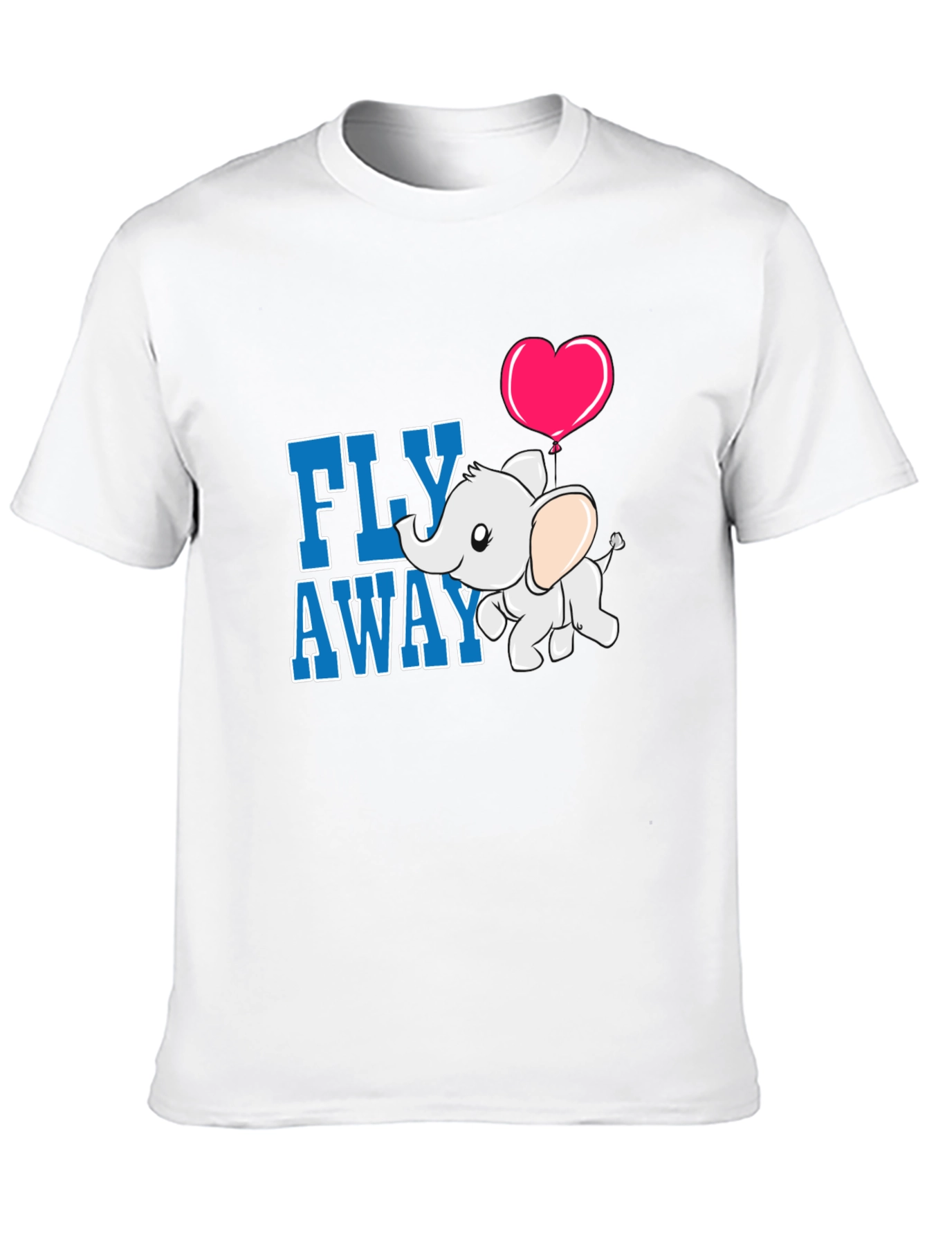 Cute Elephant Fly Away Graphic T-Shirt