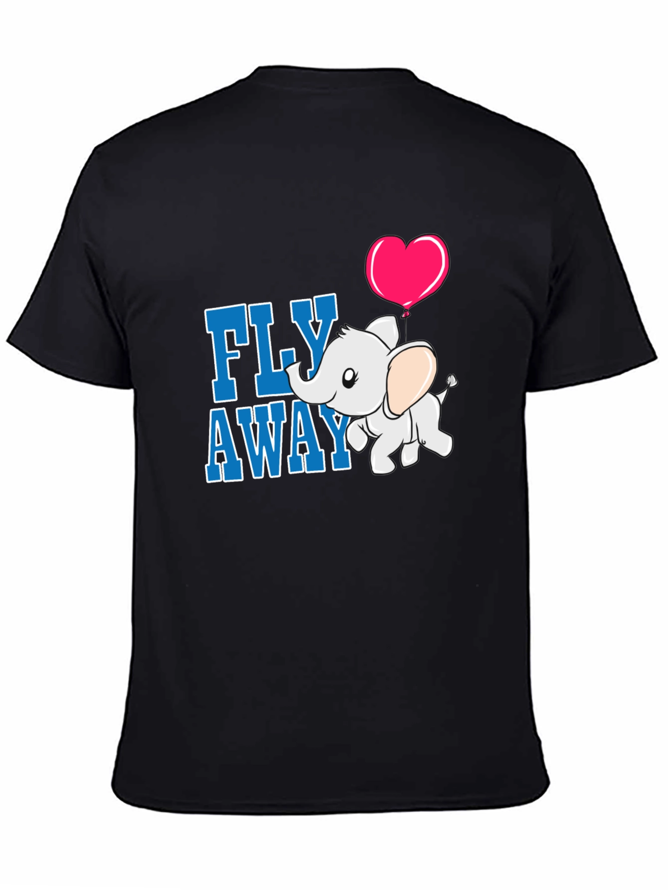 Cute Elephant Fly Away Graphic T-Shirt