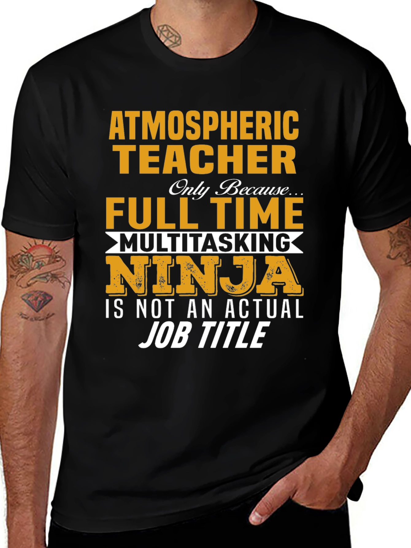 Atmospheric Teacher T-Shirt - Full Time Ninja